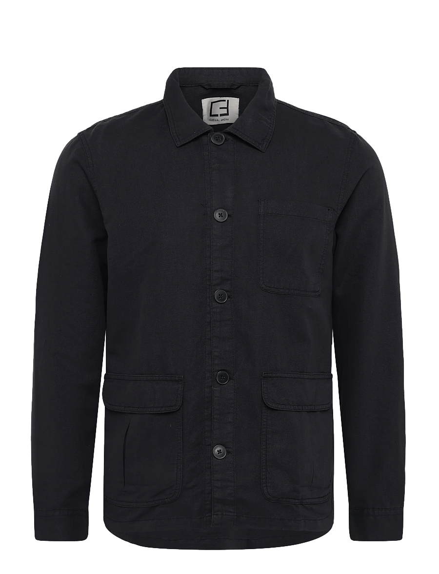 Casual Friday - CFULLI 0137 linen mix shacket - dark navy - 0