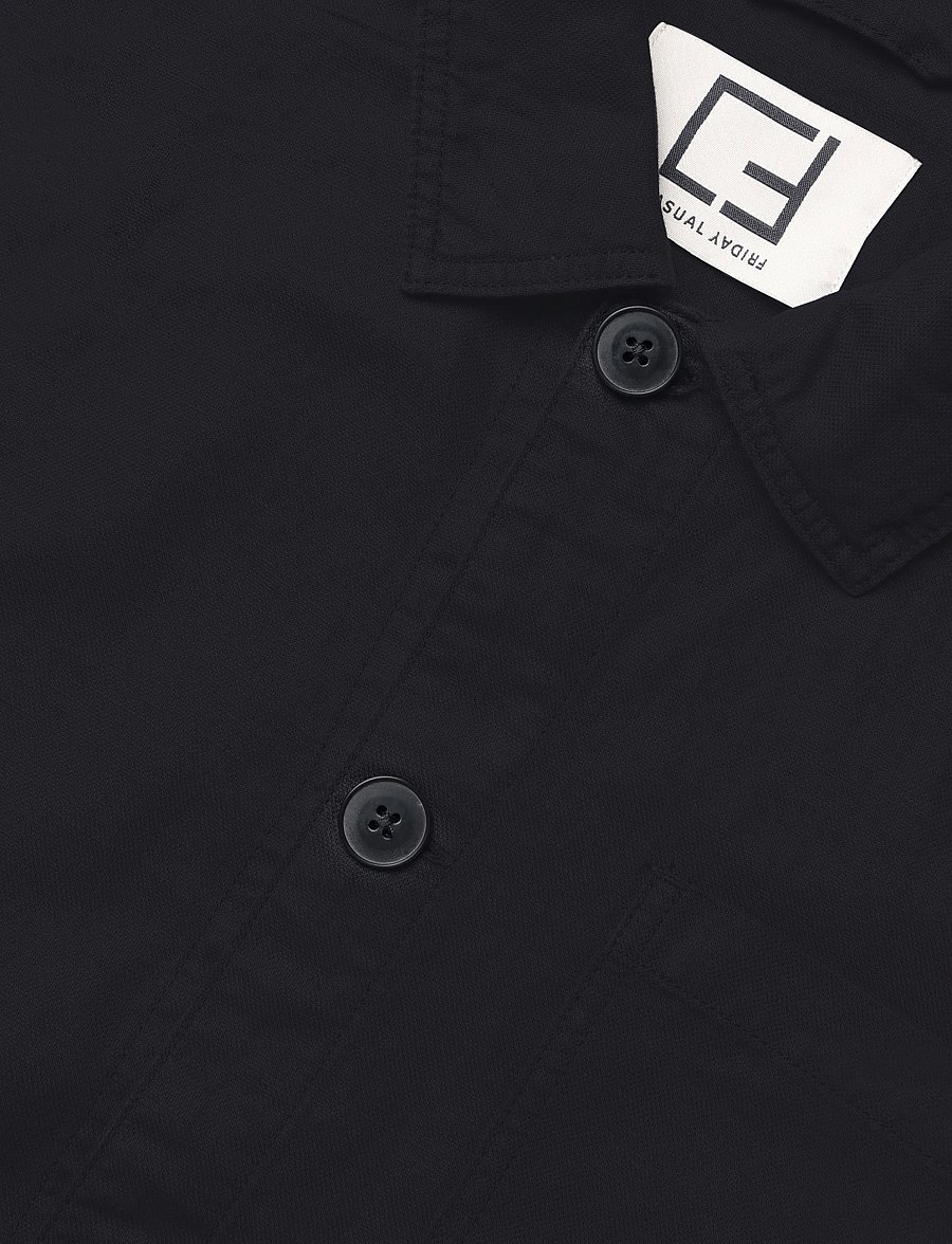 Casual Friday - CFULLI 0137 linen mix shacket - dark navy - 2