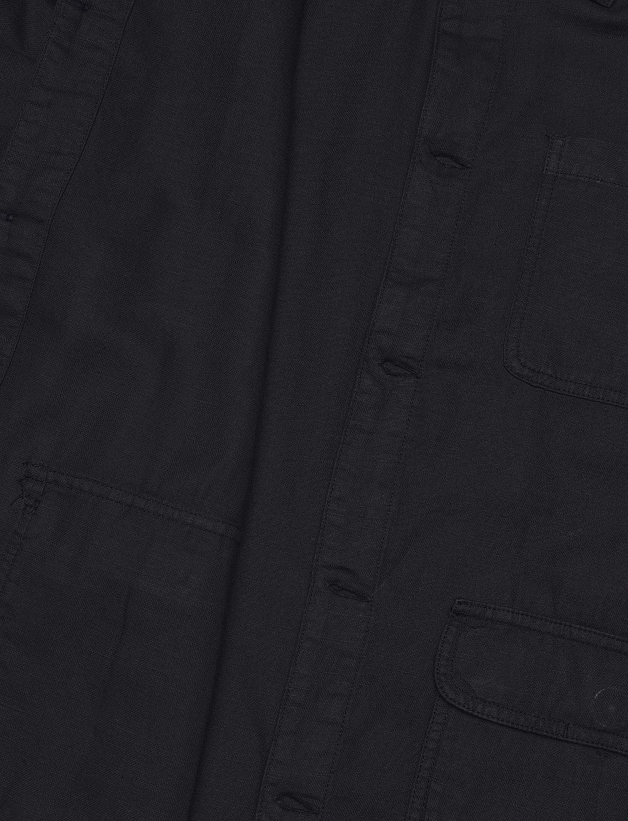 Casual Friday - CFULLI 0137 linen mix shacket - dark navy - 3