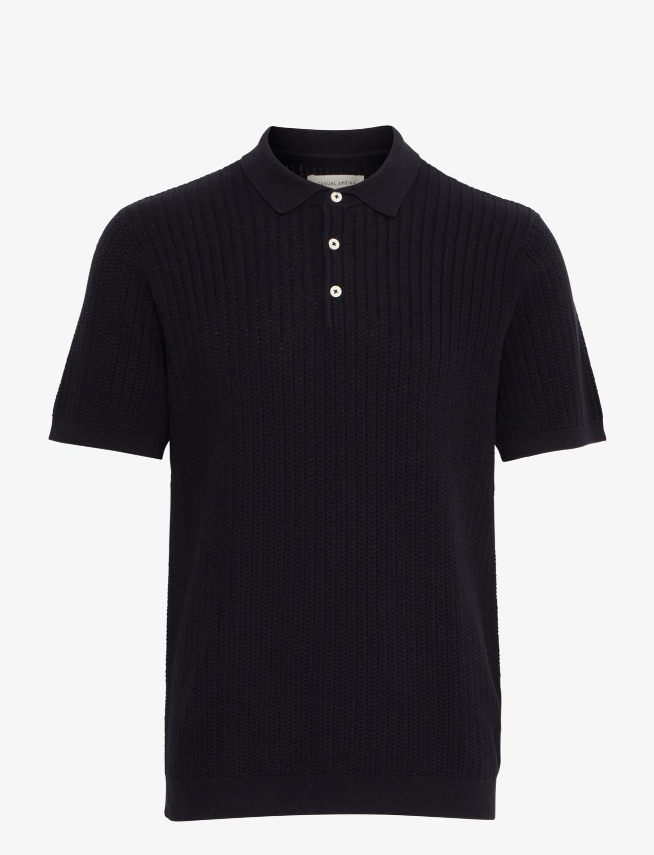 Casual Friday CFKARL STRUCTURED KNIT POLO - Strickmode - DARK NAVY / navy