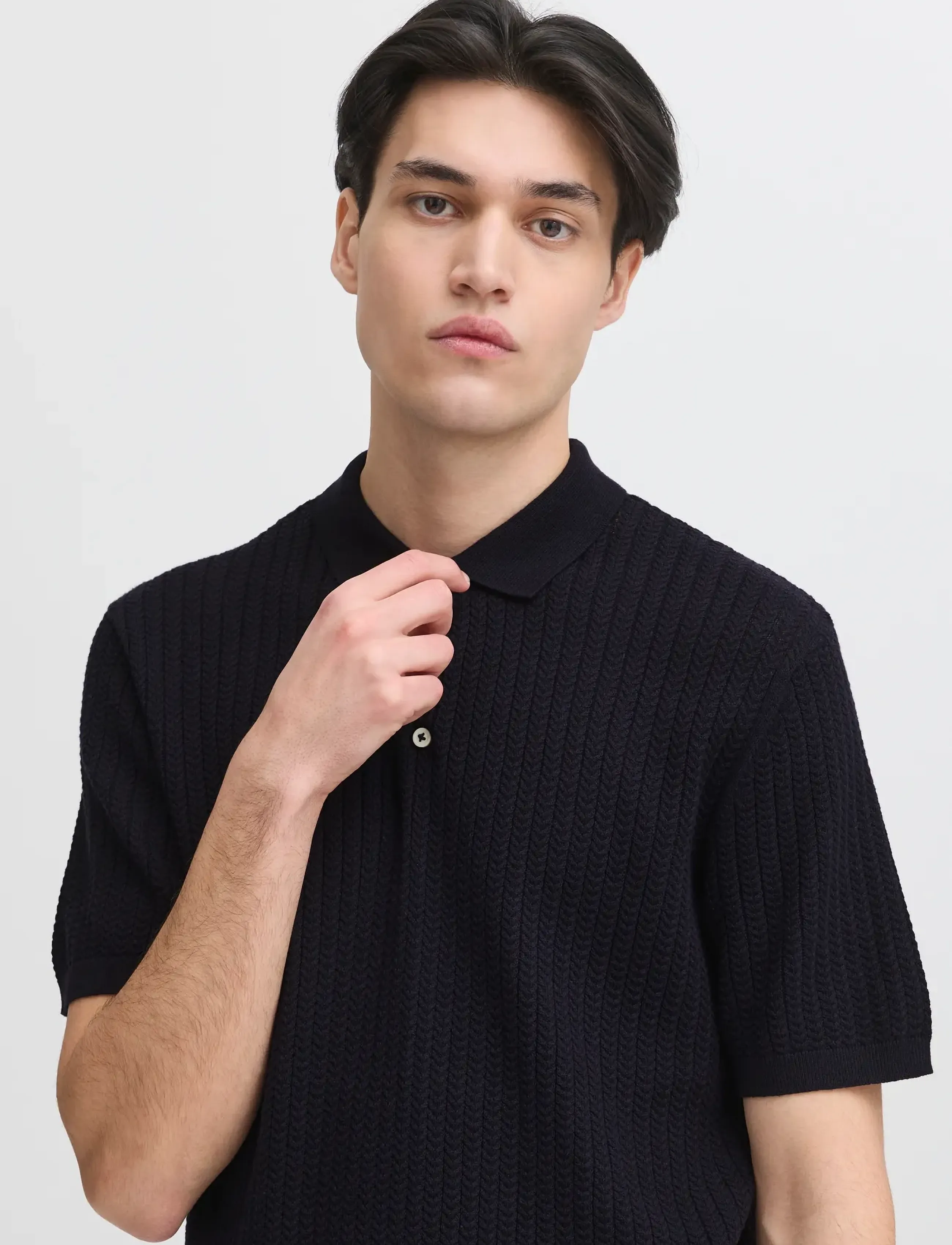 CFKARL structured knit polo 2
