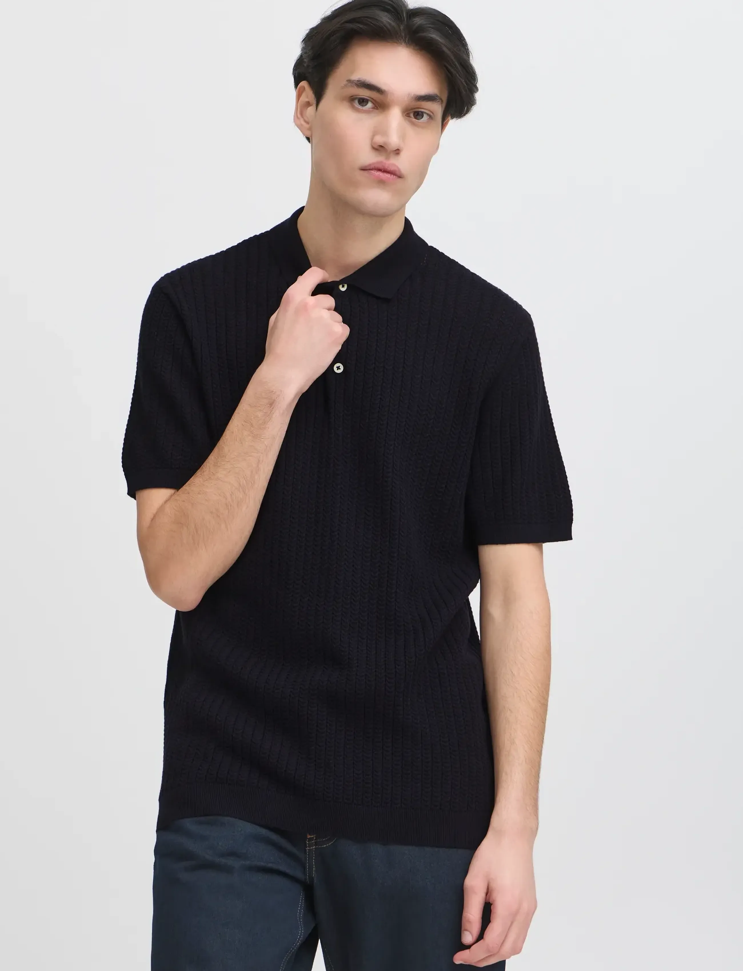 CFKARL structured knit polo 3
