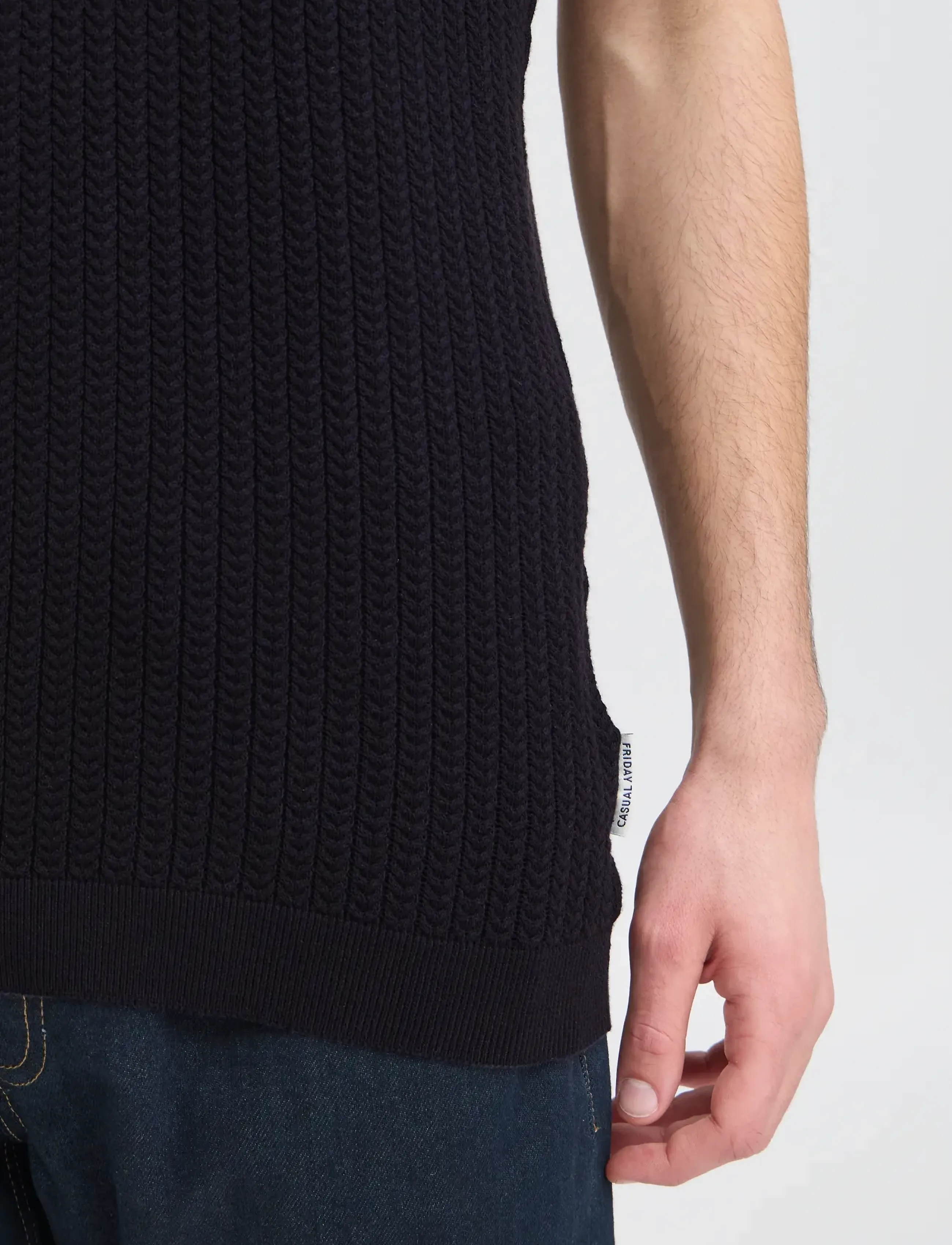 CFKARL structured knit polo 5
