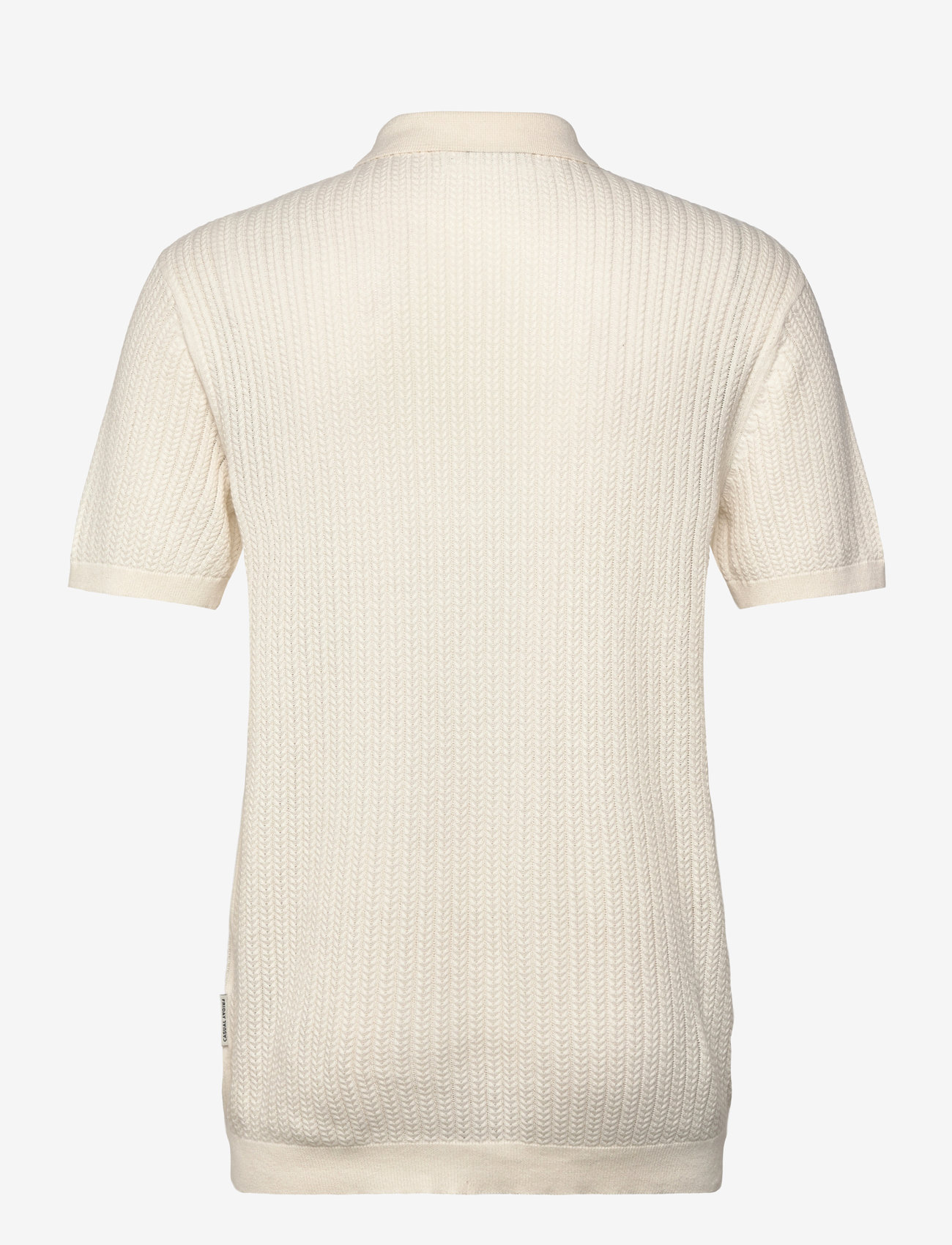 Casual Friday - CFKARL structured knit polo - gestrickte polohemden - egret - 1