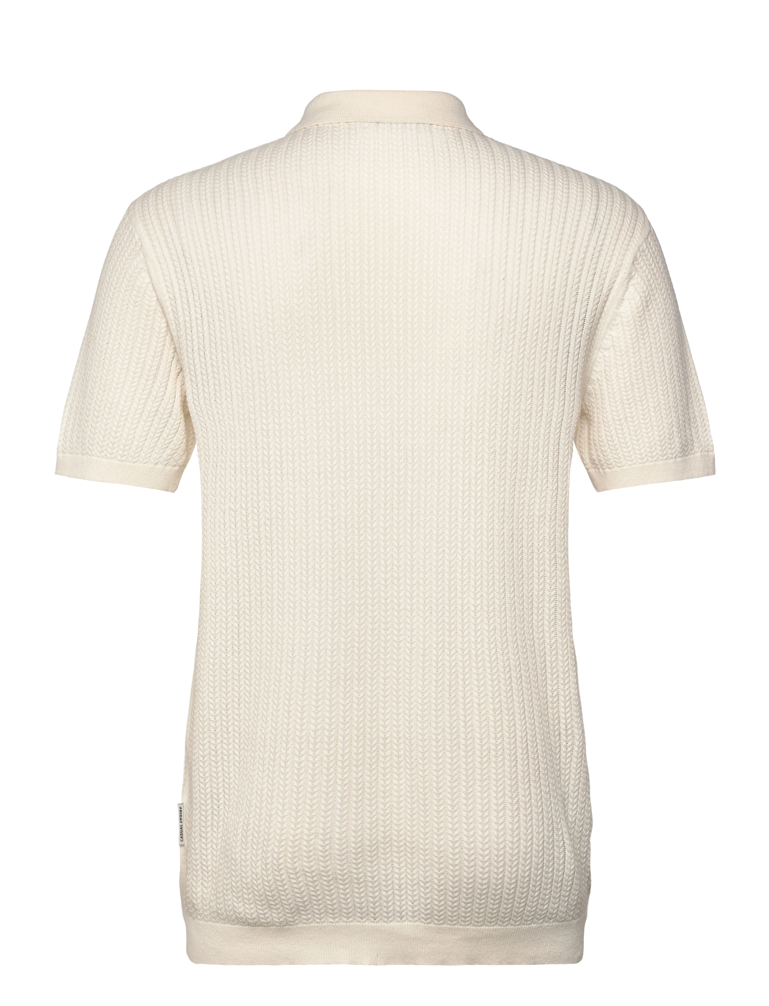 Casual Friday - CFKARL STRUCTURED KNIT POLO - stickade pikéer - egret - 2