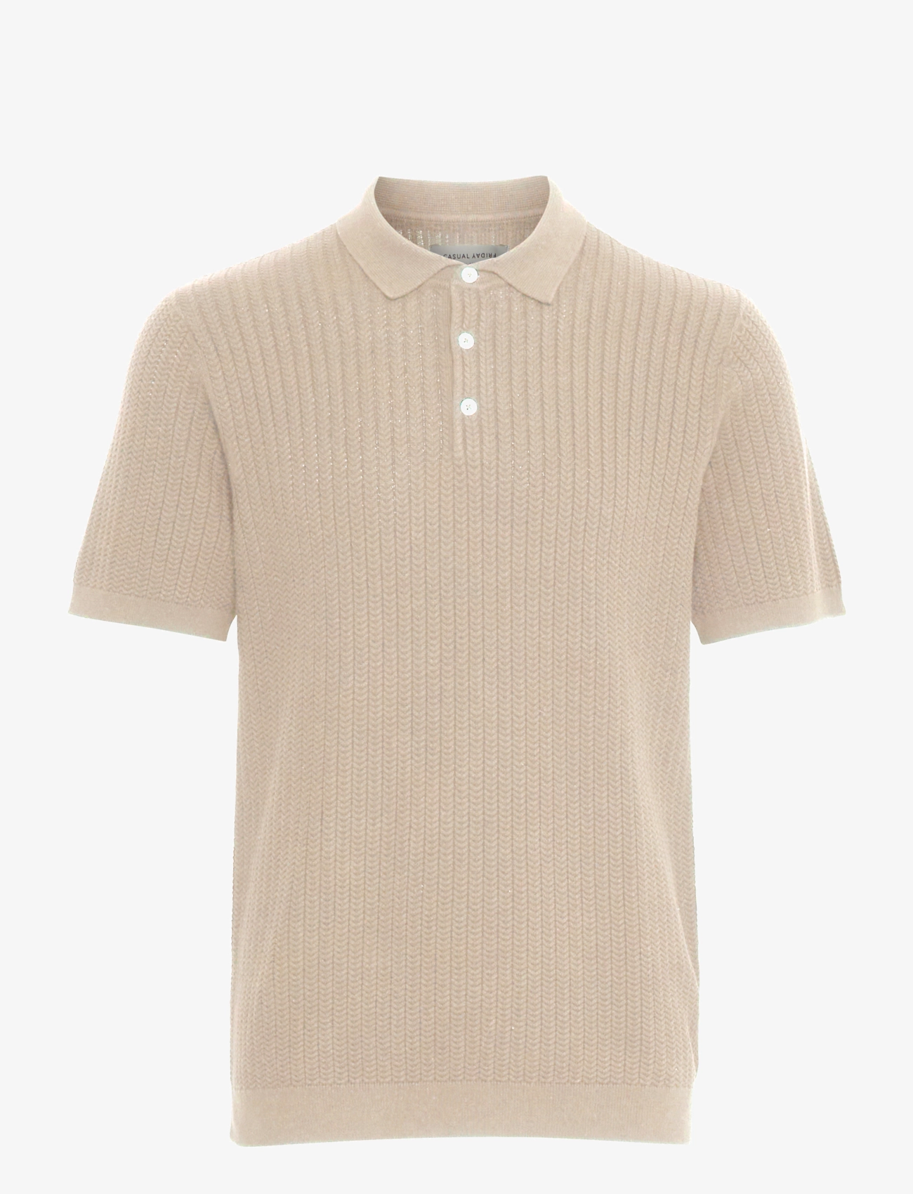 Casual Friday CFKARL STRUCTURED KNIT POLO - Casual Friday - PLAZA TAUPE / beige