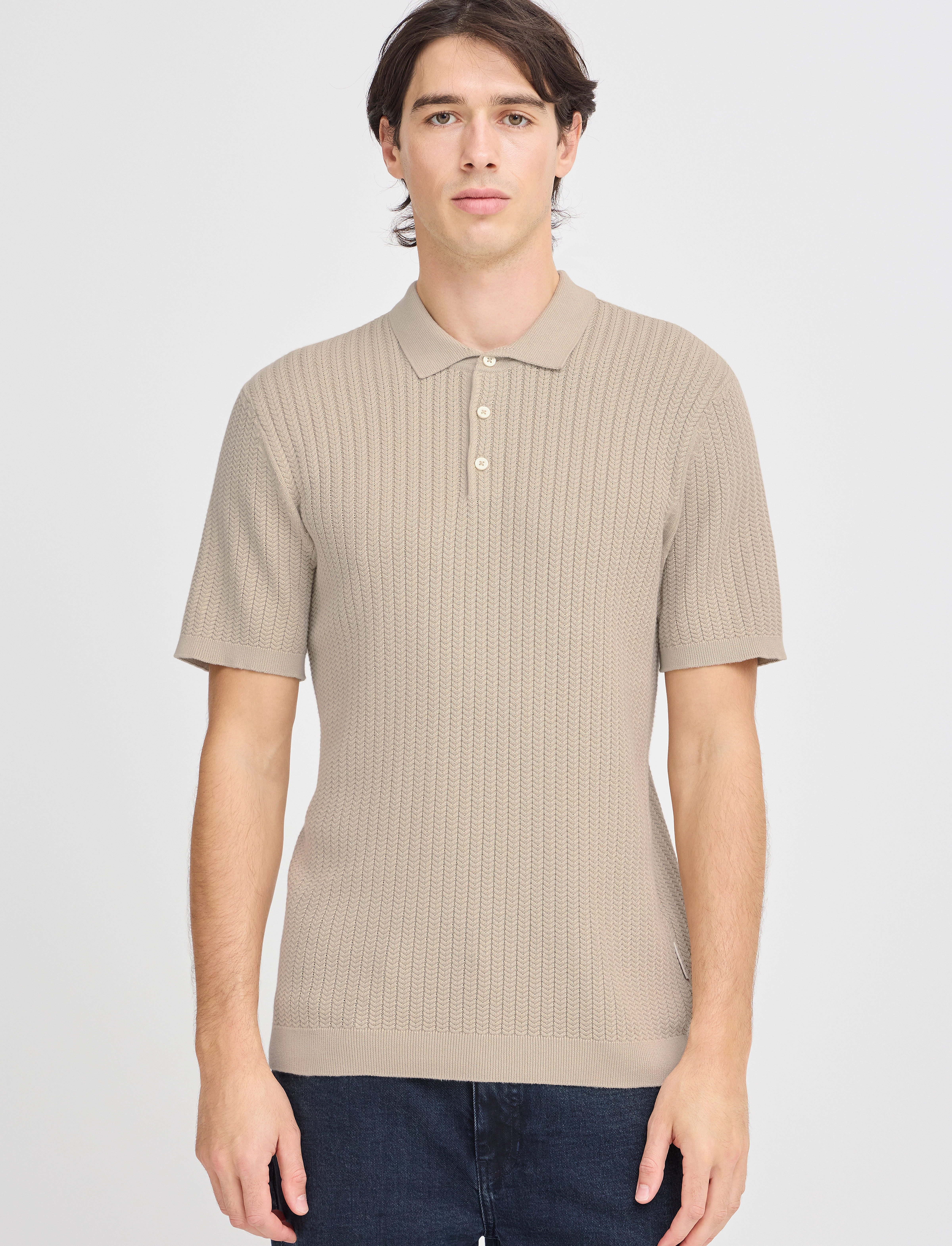 CFKARL structured knit polo 3