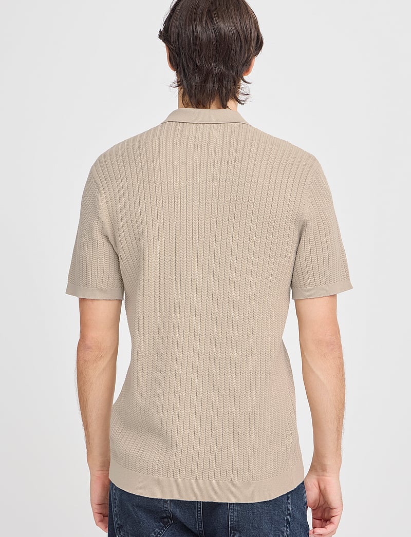 Casual Friday - CFKARL structured knit polo - polostrik - plaza taupe - 5