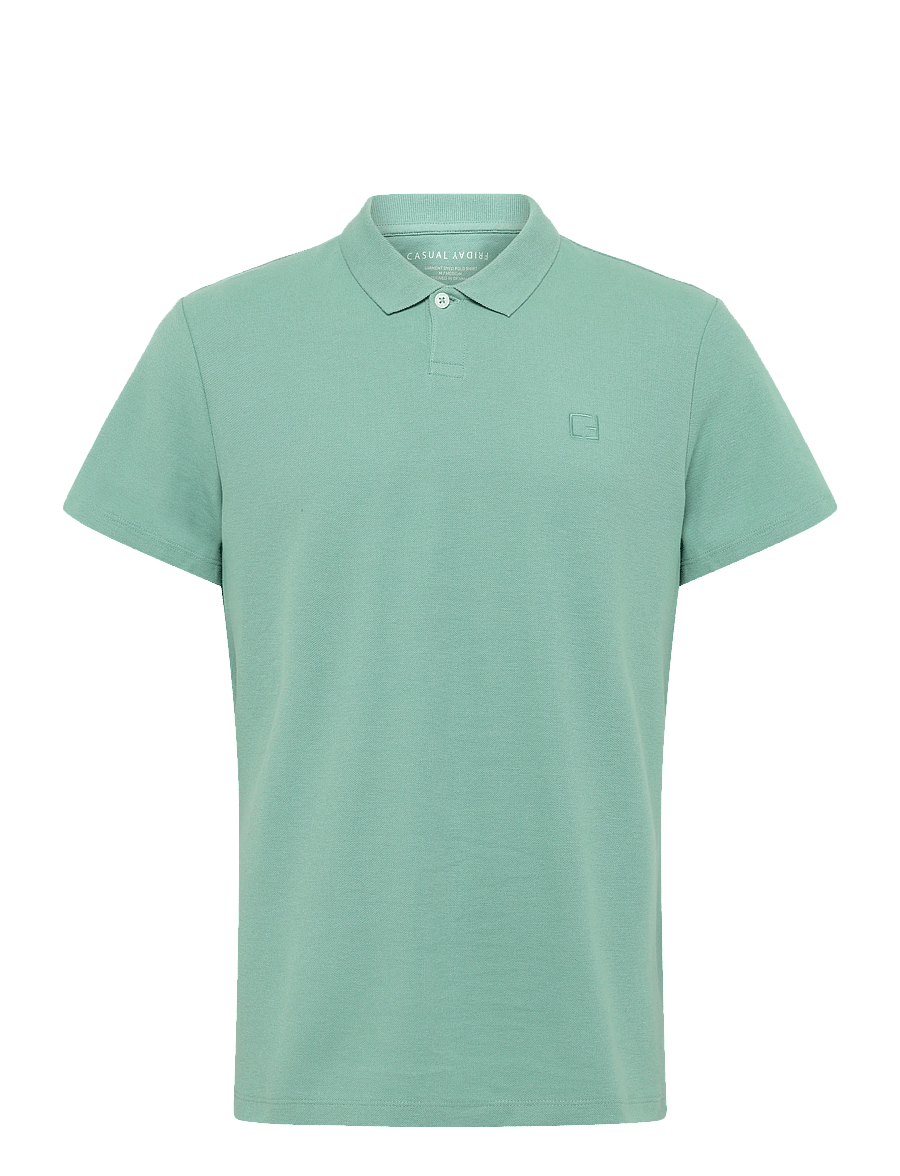Casual Friday - CFTRISTAN gmt dyed pique polo shirt - kortærmede poloer - malachite green - 0