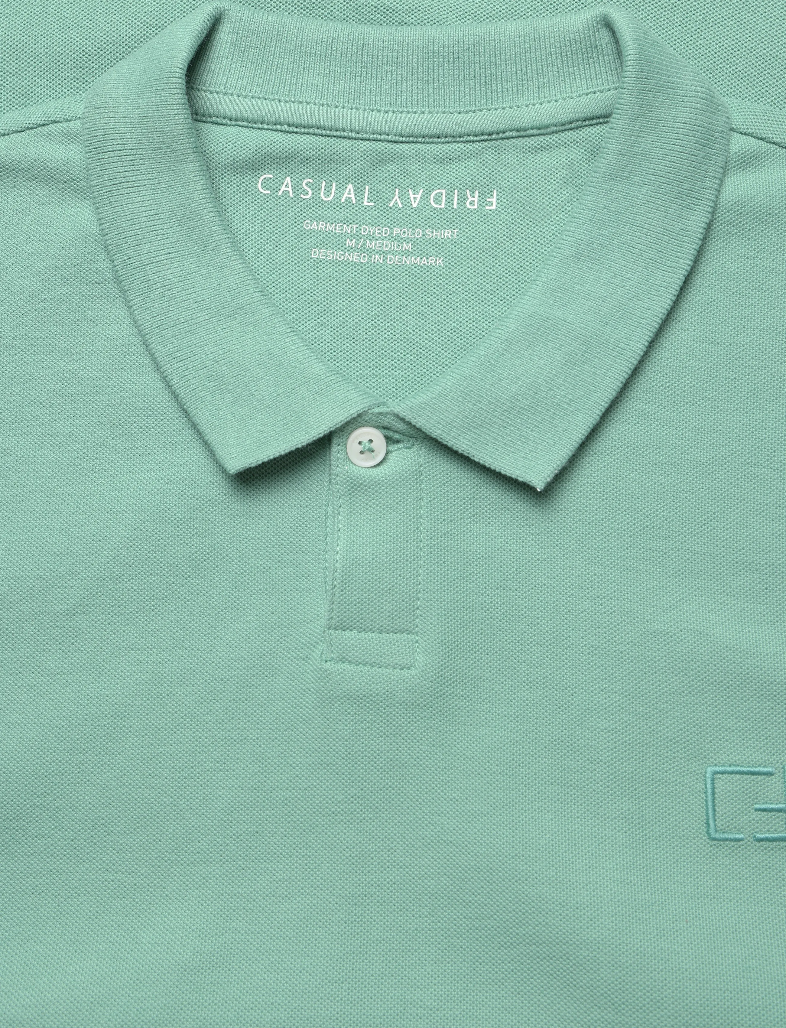 Casual Friday - CFTRISTAN gmt dyed pique polo shirt - kortærmede poloer - malachite green - 2