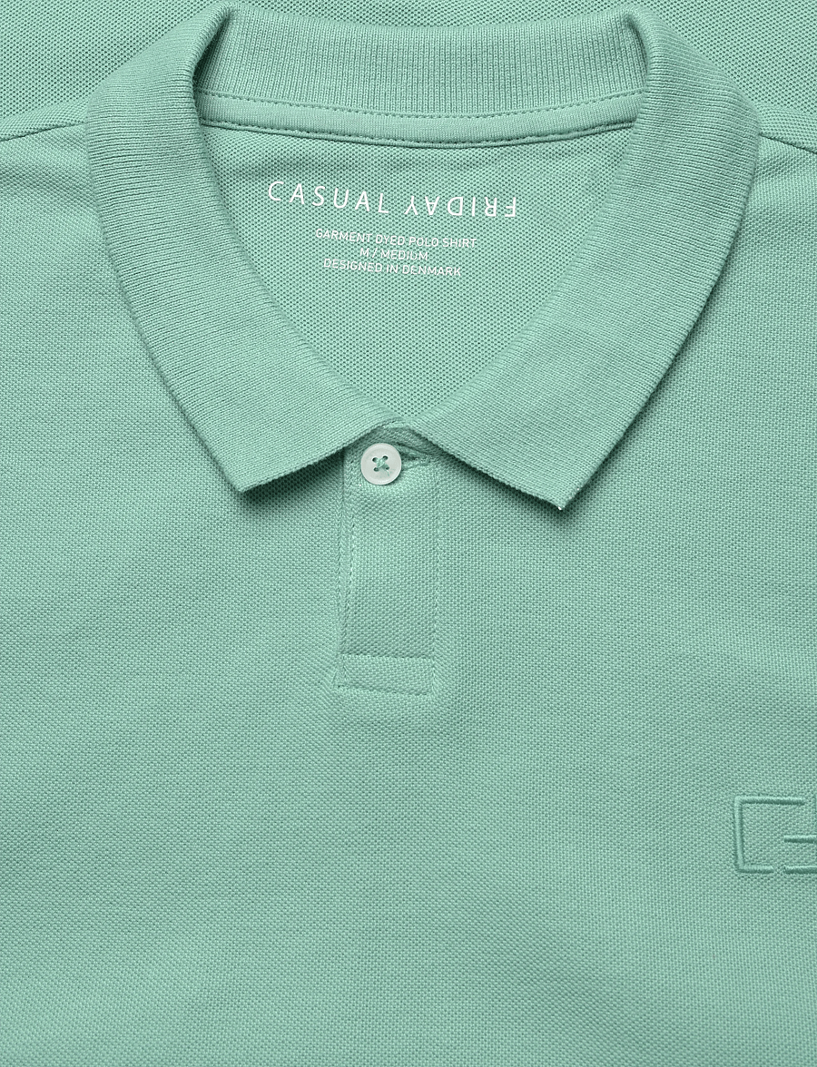 Casual Friday - CFTRISTAN gmt dyed pique polo shirt - kortærmede poloer - malachite green - 2
