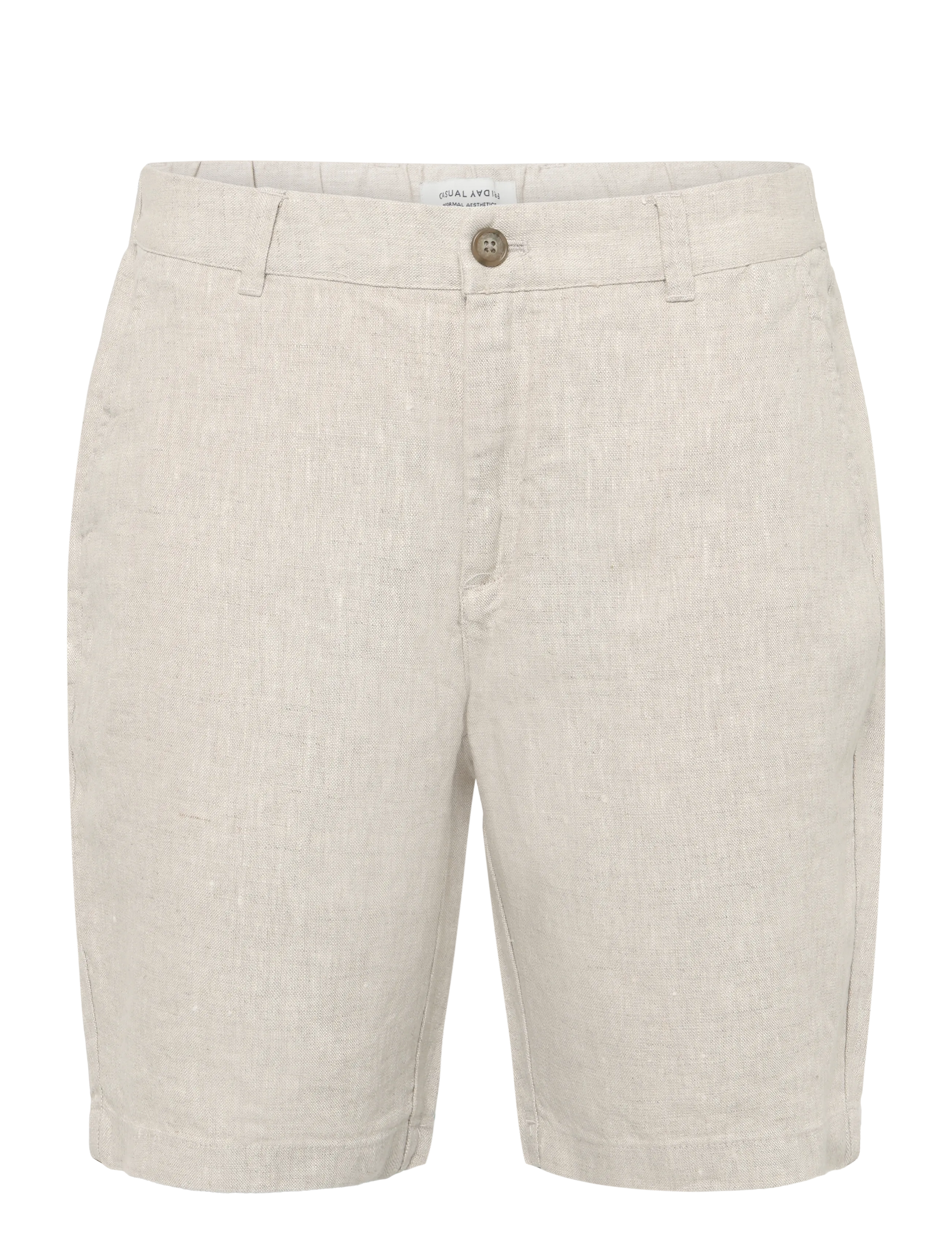 Casual Friday CFPANDRUP 100% LINEN SHORTS - Linased lühikesed püksid - PLAZA TAUPE MELANGE / beige