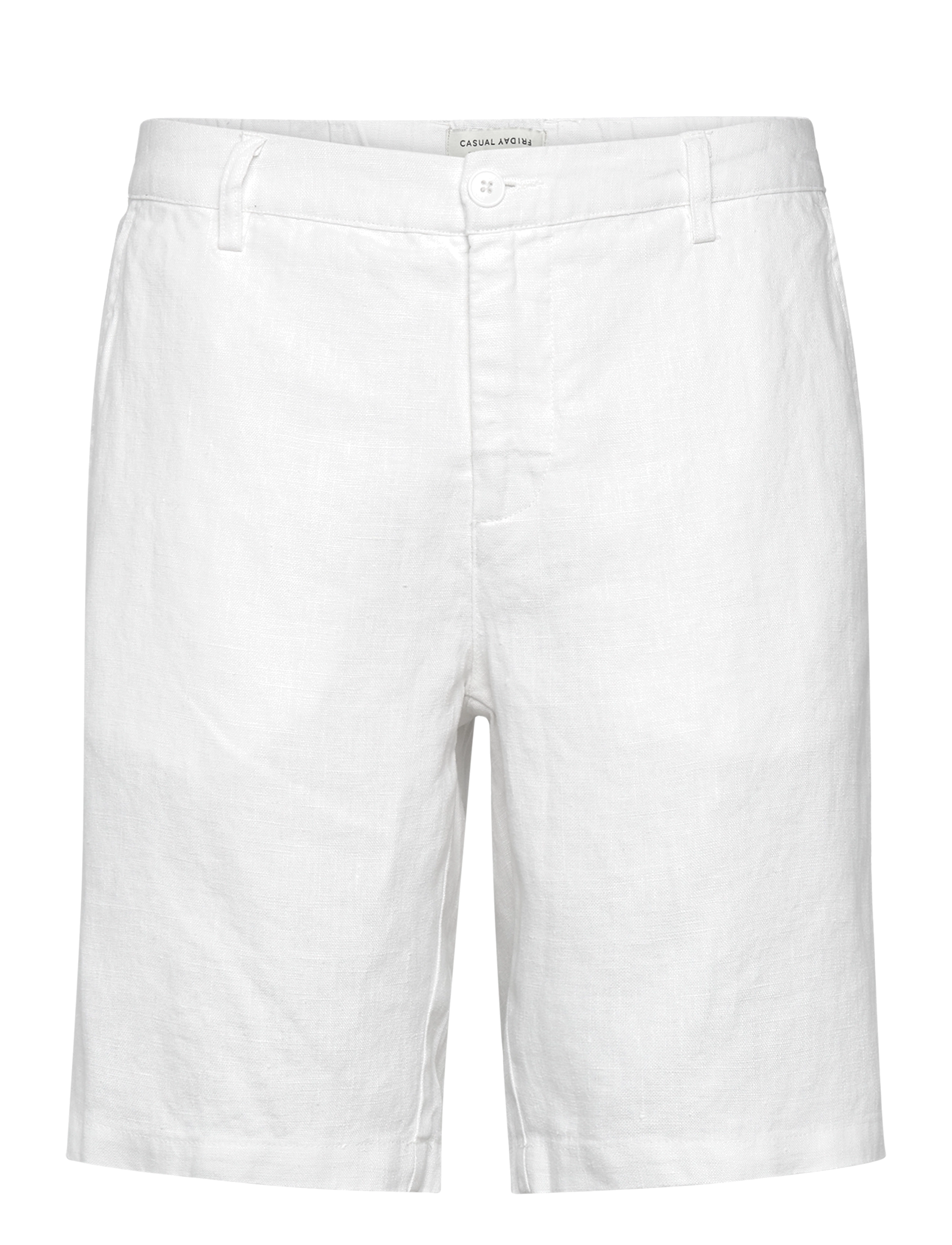 Casual Friday CFPANDRUP 100% LINEN SHORTS - Casual Friday - SNOW WHITE / white