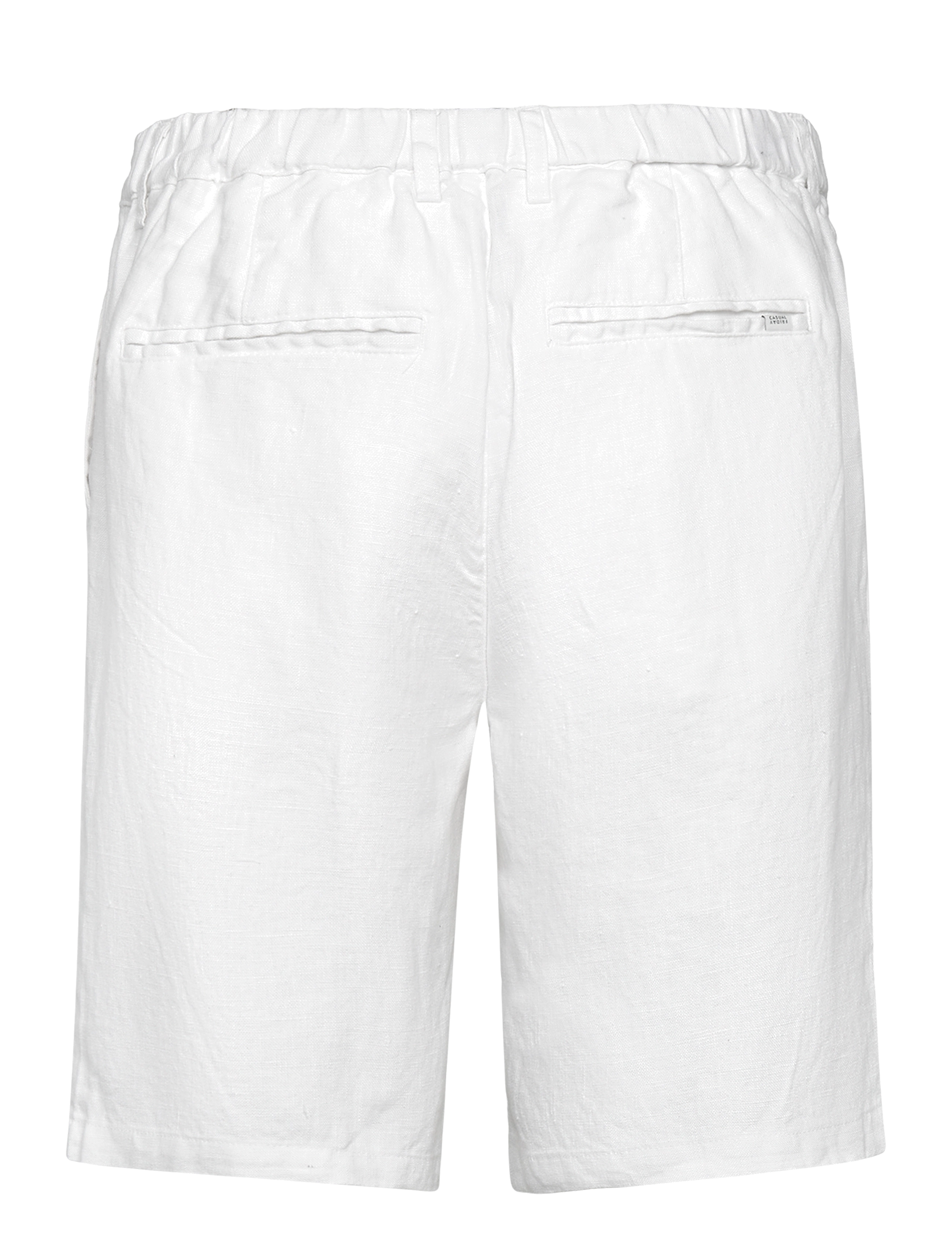 Casual Friday - CFPANDRUP 100% LINEN SHORTS - linen shorts - snow white - 1