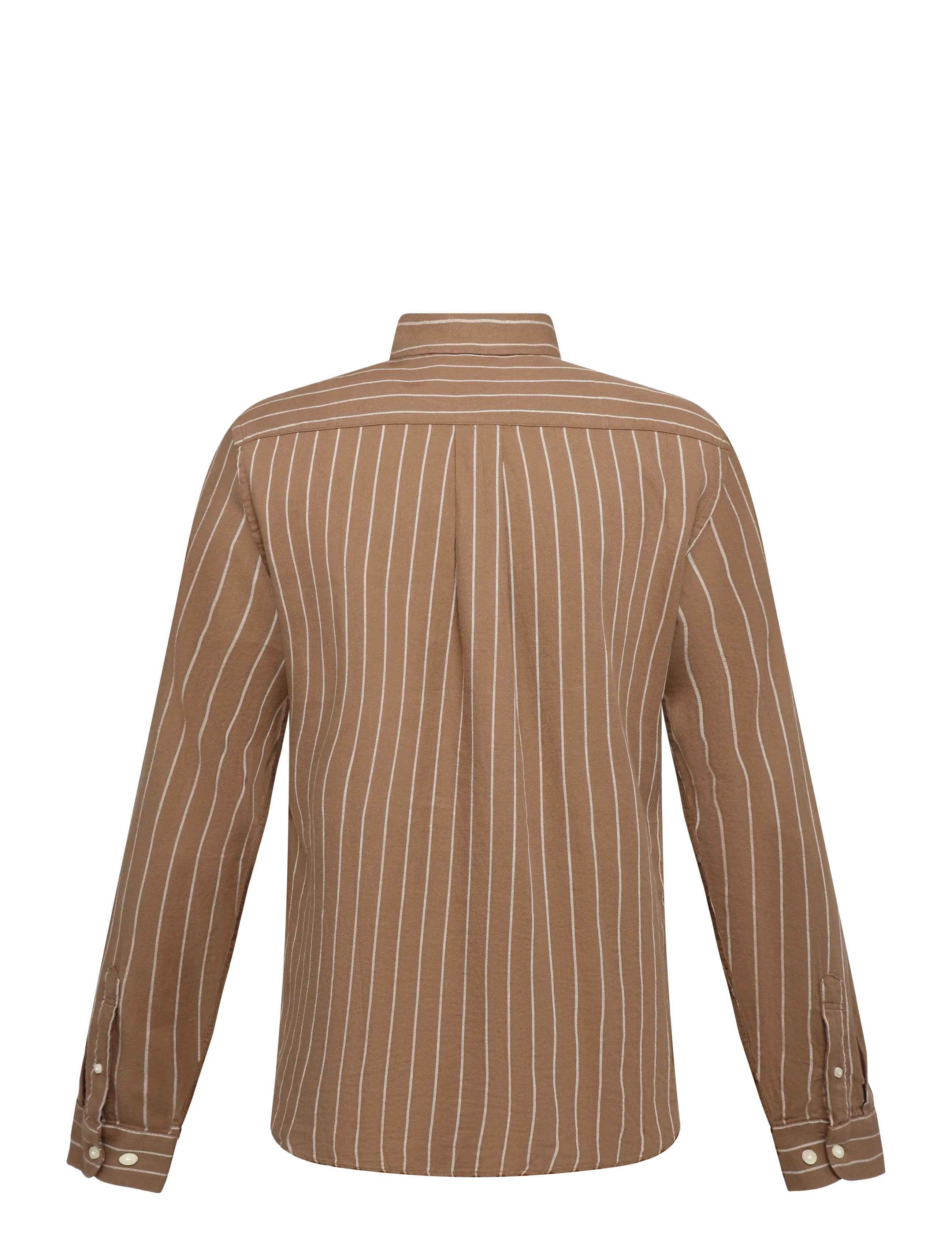 Casual Friday - CFANTON LS BD 0159 striped shirt - striped shirts - chocolate chip - 1