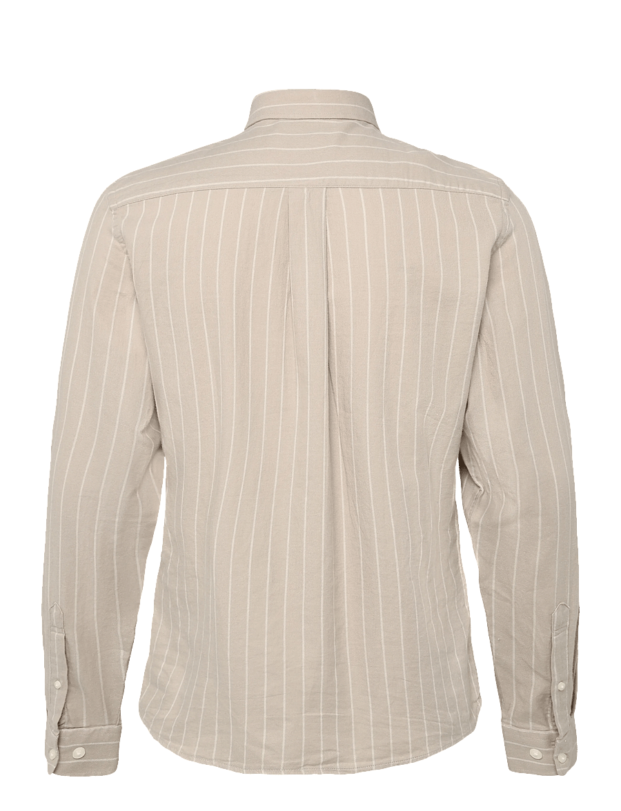Casual Friday - CFANTON LS BD 0159 striped shirt - striped shirts - simply taupe - 1