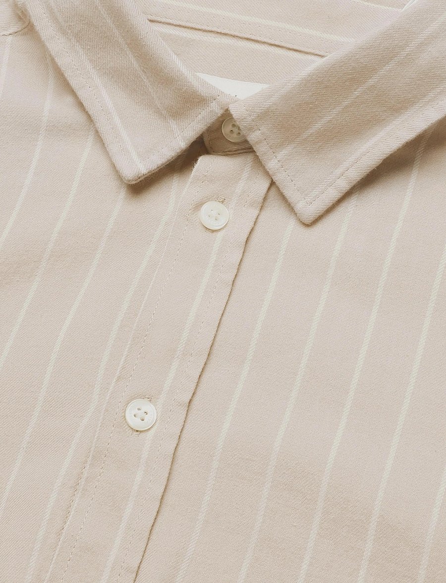 Casual Friday - CFANTON LS BD 0159 striped shirt - striped shirts - simply taupe - 2