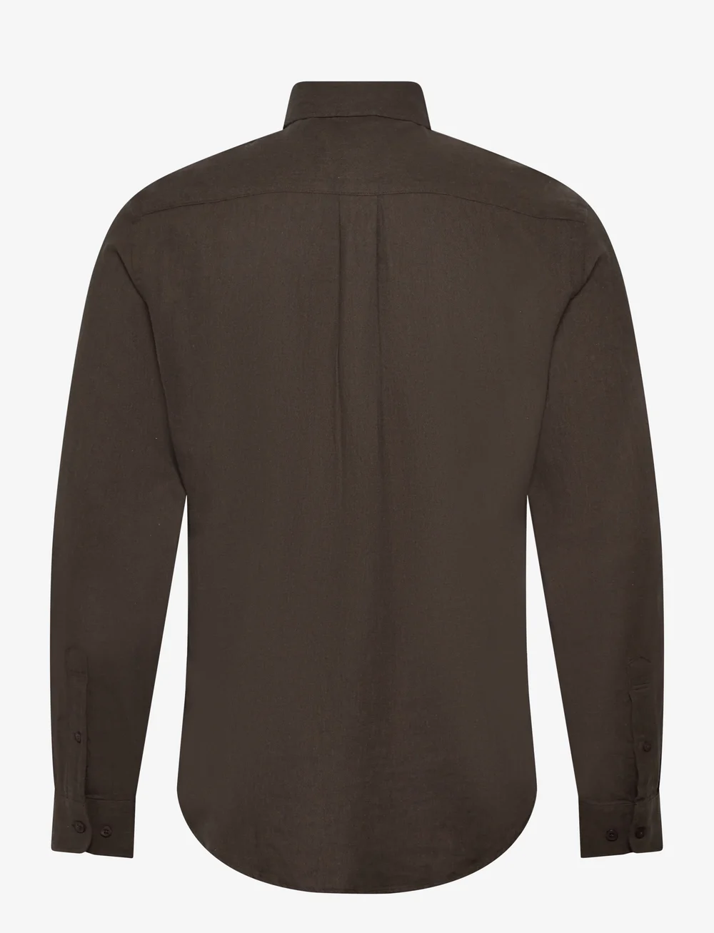 Casual Friday - CFANTON LS BD 0159 brushed shirt - casual skjortor - black olive melange - 1