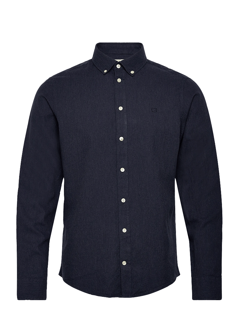 Casual Friday - CFANTON LS BD 0159 brushed shirt - casual hemden - dark navy melange - 0
