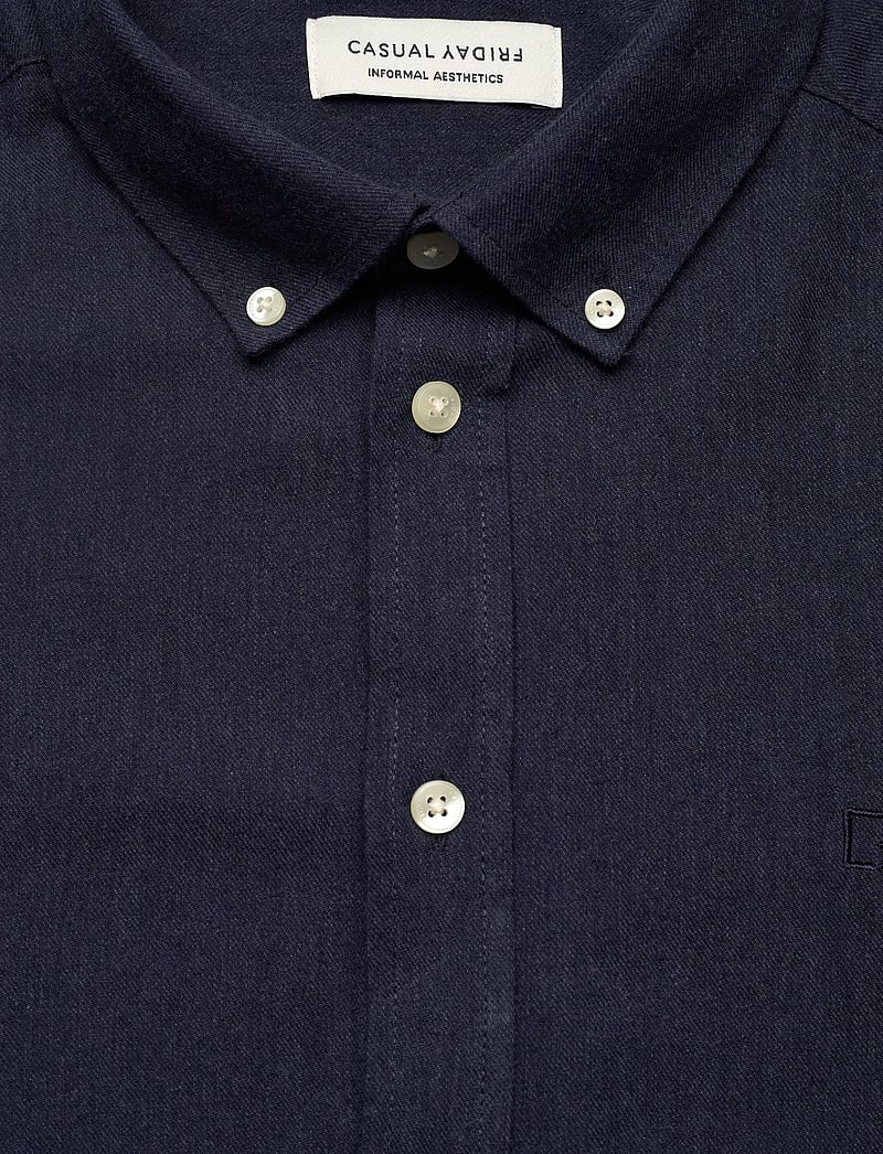 Casual Friday - CFANTON LS BD 0159 brushed shirt - casual hemden - dark navy melange - 2