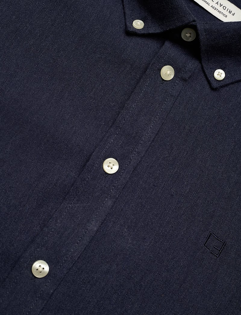 Casual Friday - CFANTON LS BD 0159 brushed shirt - casual hemden - dark navy melange - 3