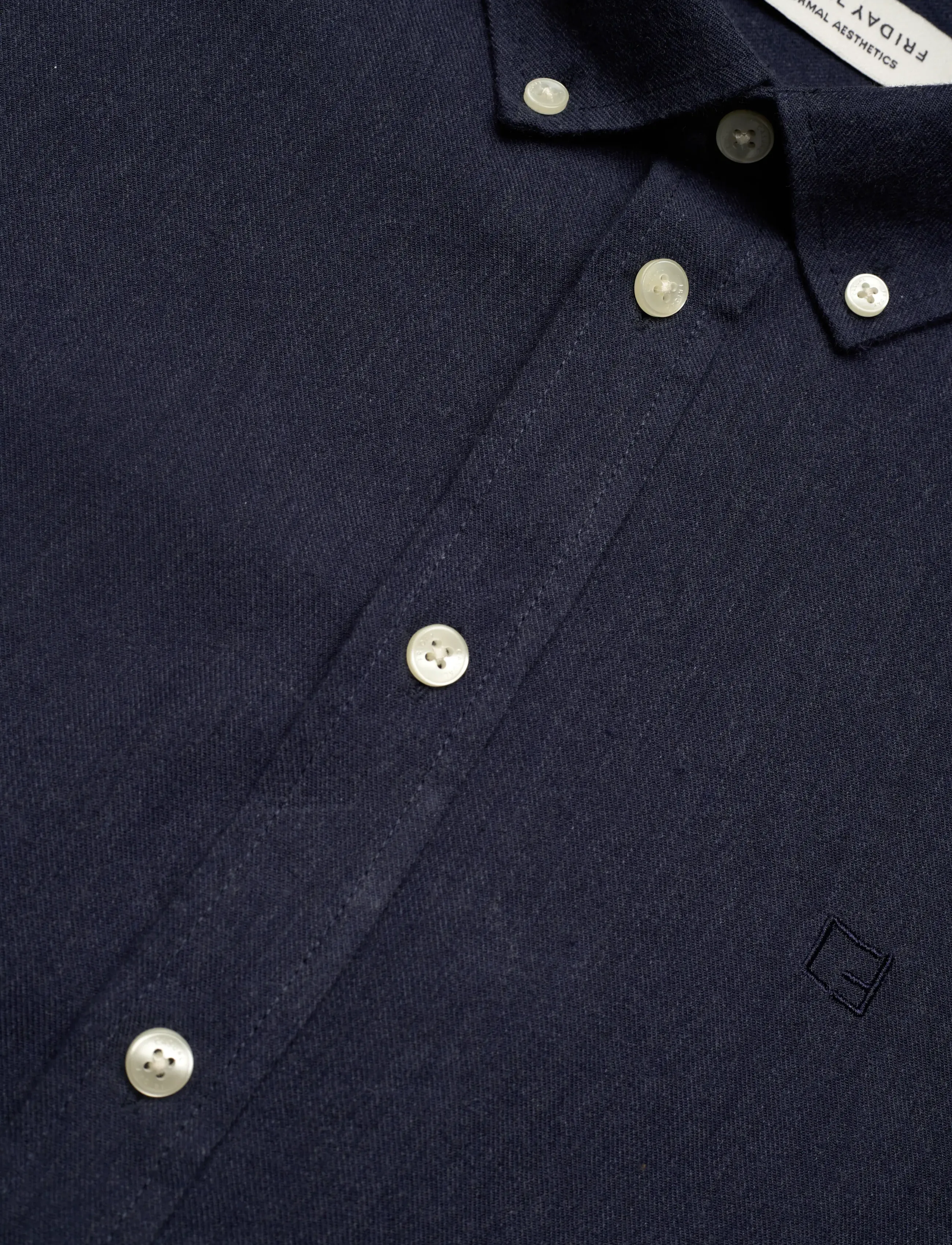 Casual Friday - CFANTON LS BD 0159 brushed shirt - dark navy melange - 3