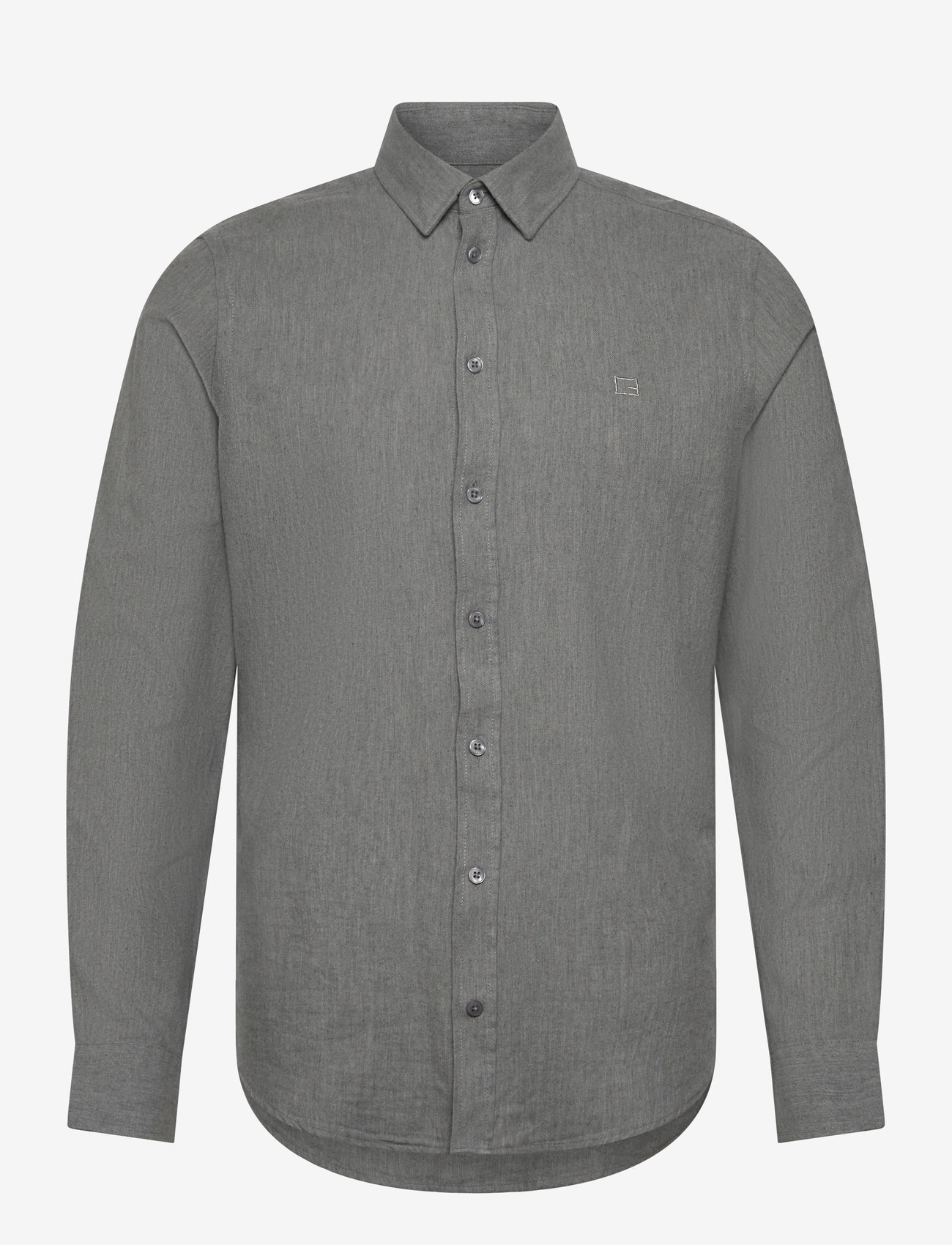 Casual Friday - CFANTON LS BD 0159 brushed shirt - mid grey melange - 0