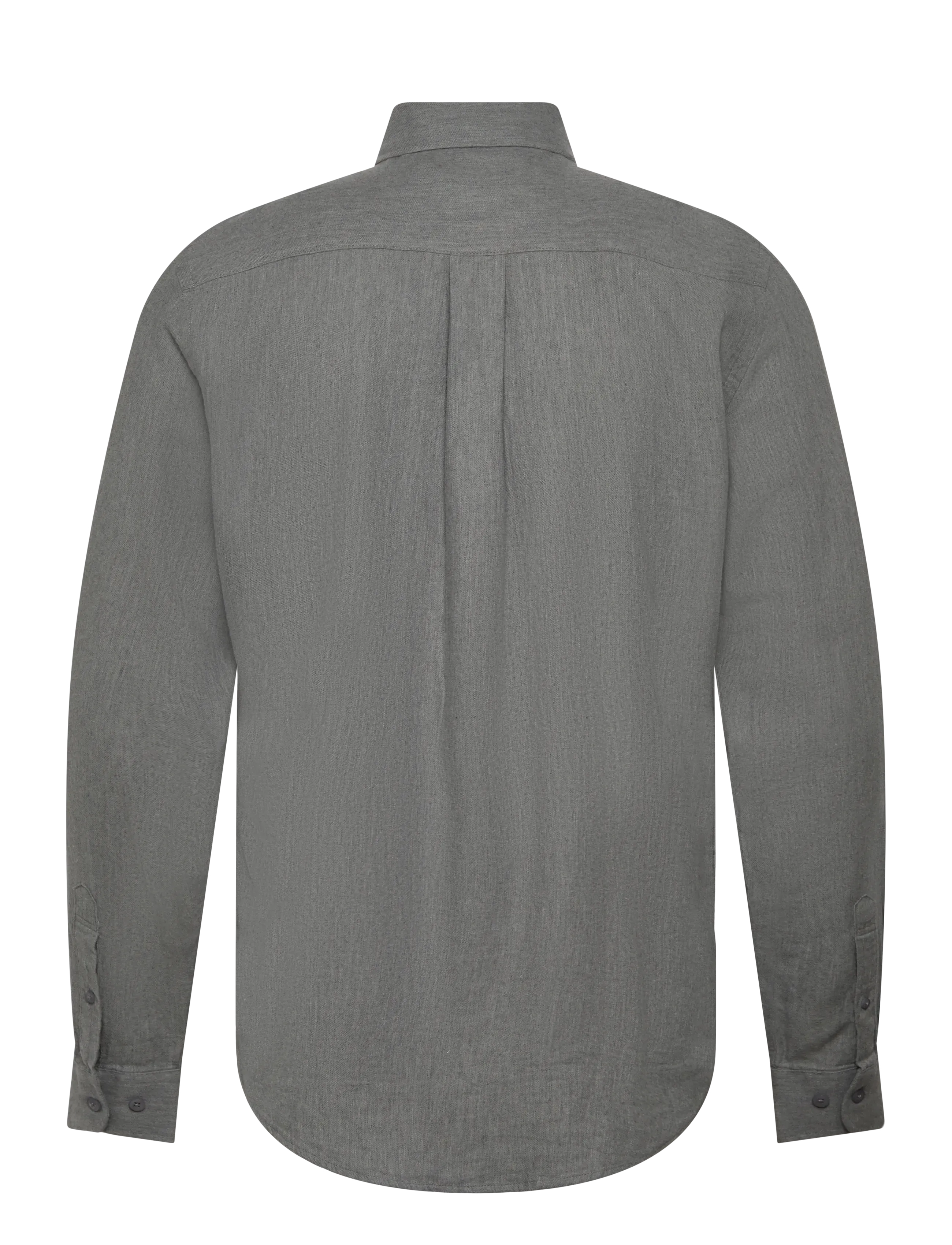 Casual Friday - CFANTON LS BD 0159 brushed shirt - mid grey melange - 1