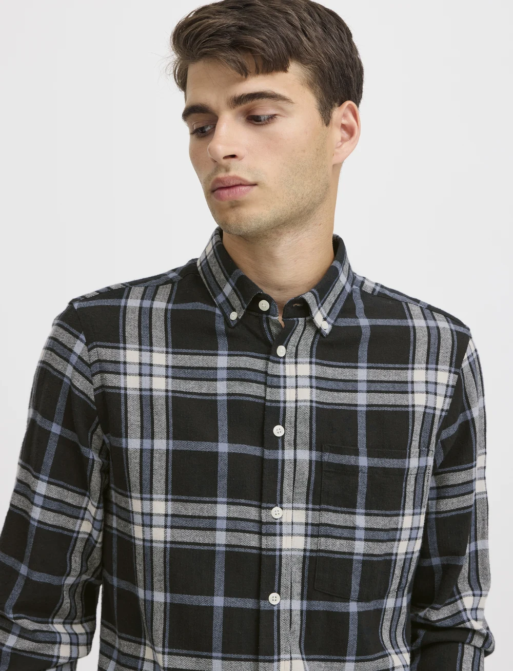 Casual Friday - CFANTON LS BD checked shirt - karierte hemden - dark navy - 5
