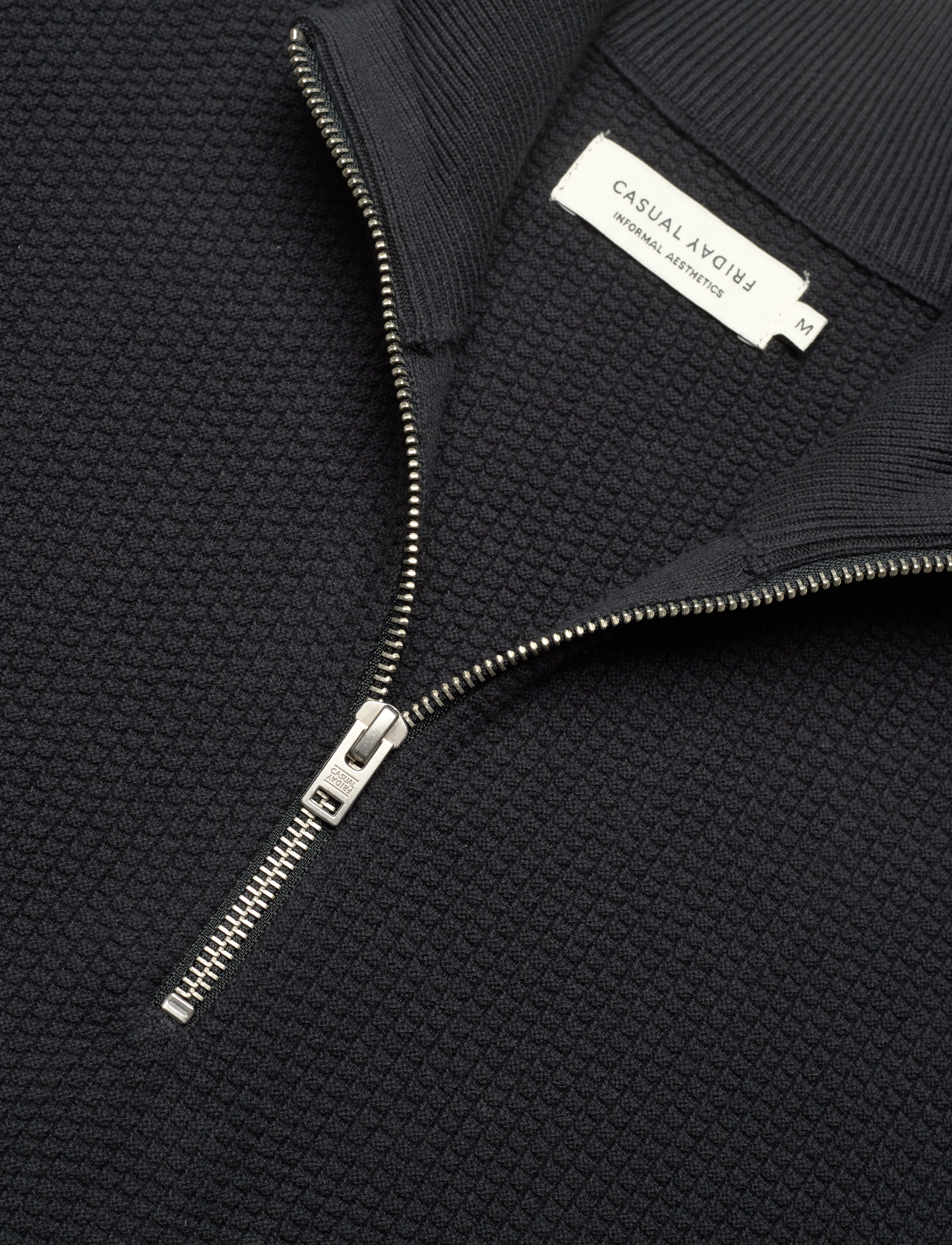 Casual Friday - CFKARL 0160 structured halfzip knit - dark navy - 5