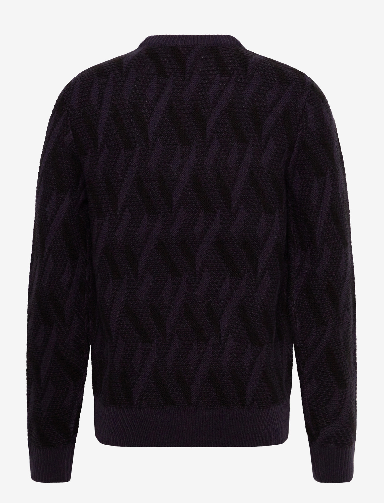Casual Friday - CFKARL jaquard crew neck knit - ronde hals - dark navy - 1