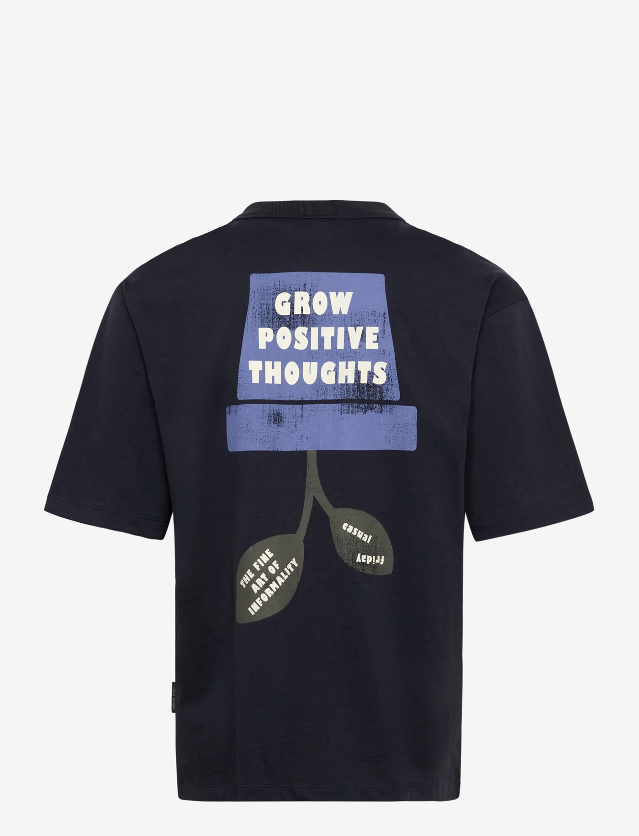 Casual Friday - CFTUE relaxed tee with prints - kurzärmelig - dark navy - 1