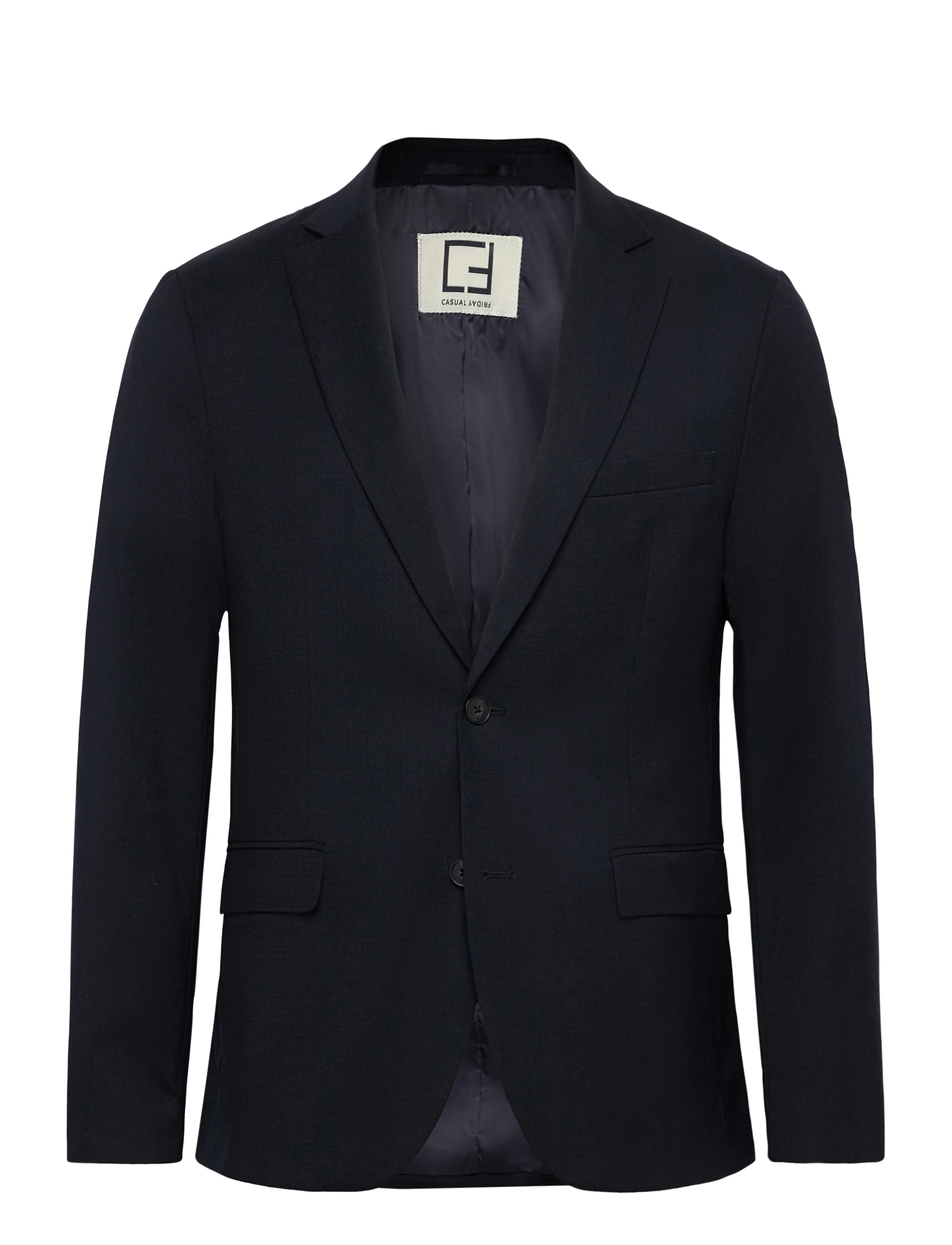 Casual Friday Cfboris 0165 Ribstop Blazer, 46, Navy, Blazere > Enkeltradede Blazere, Herre