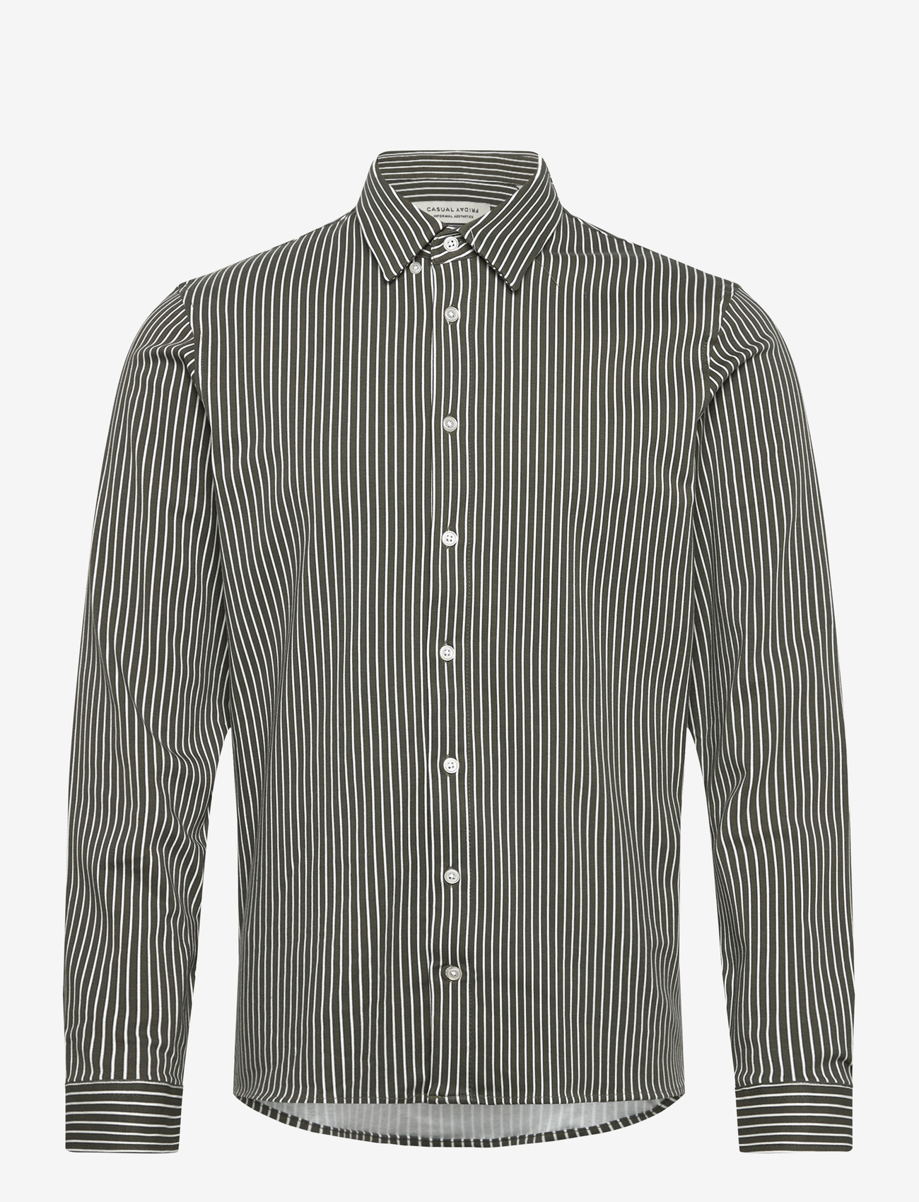 Casual Friday - CFARTHUR AOP striped jersey shirt - stribede skjorter - sea turtle - 0