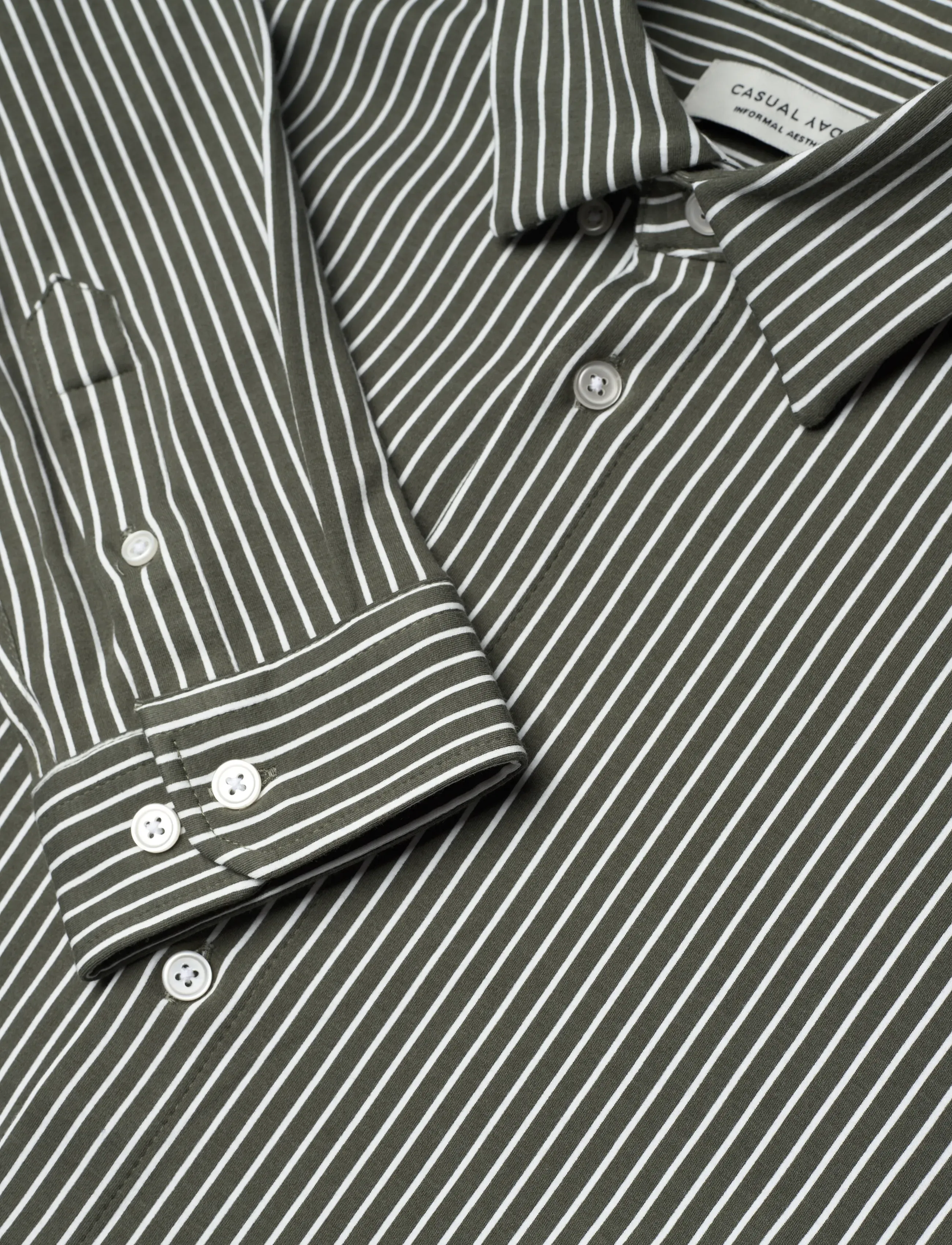 Casual Friday - CFARTHUR AOP striped jersey shirt - triibulised särgid - sea turtle - 2