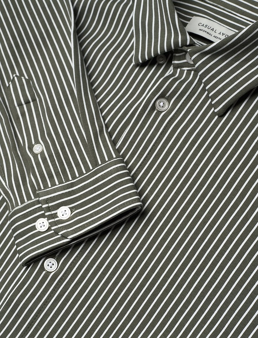 Casual Friday - CFARTHUR AOP striped jersey shirt - randiga skjortor - sea turtle - 2