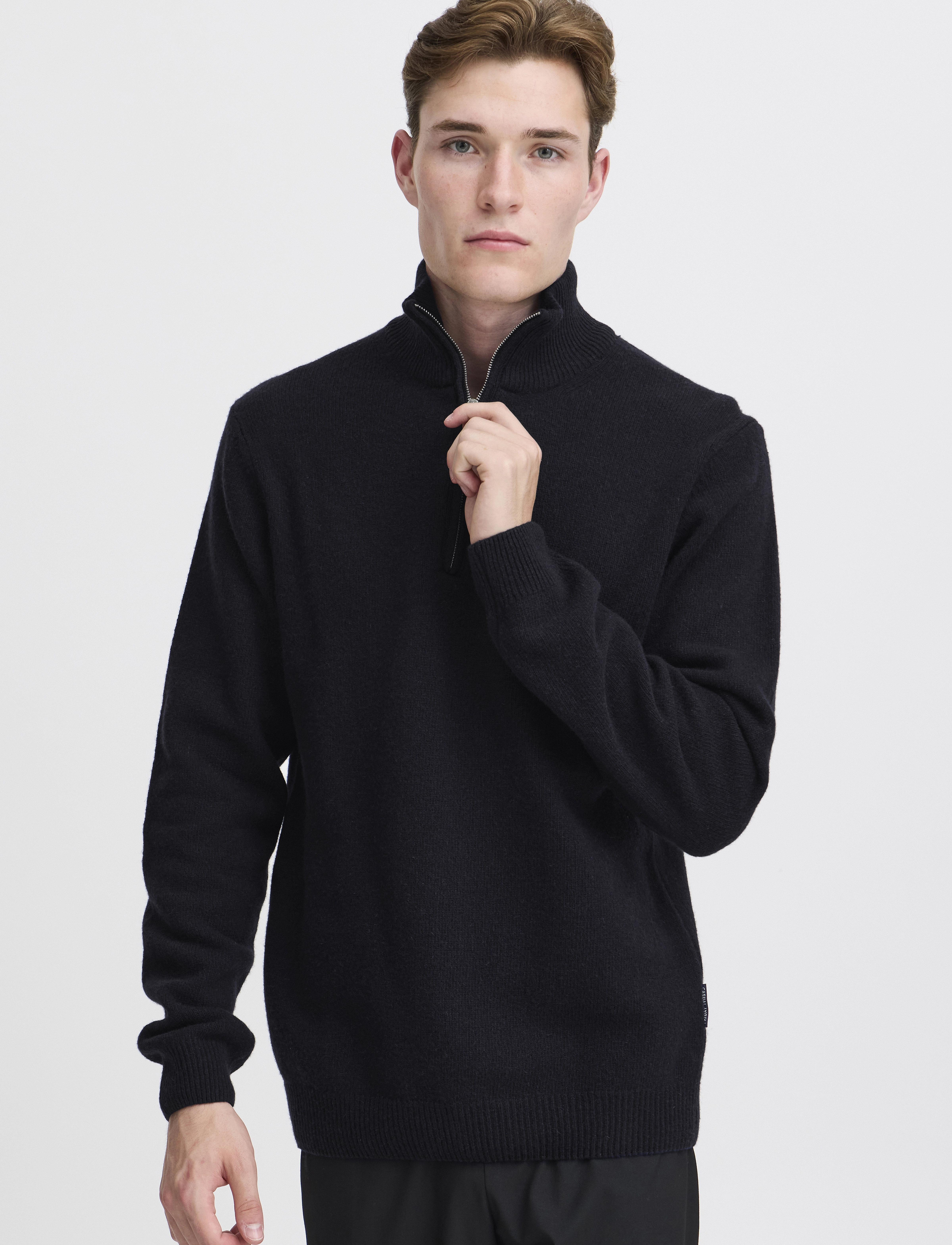 Casual Friday - CFKARL HALFZIP LAMBSWOOL KNIT - dark navy - 3