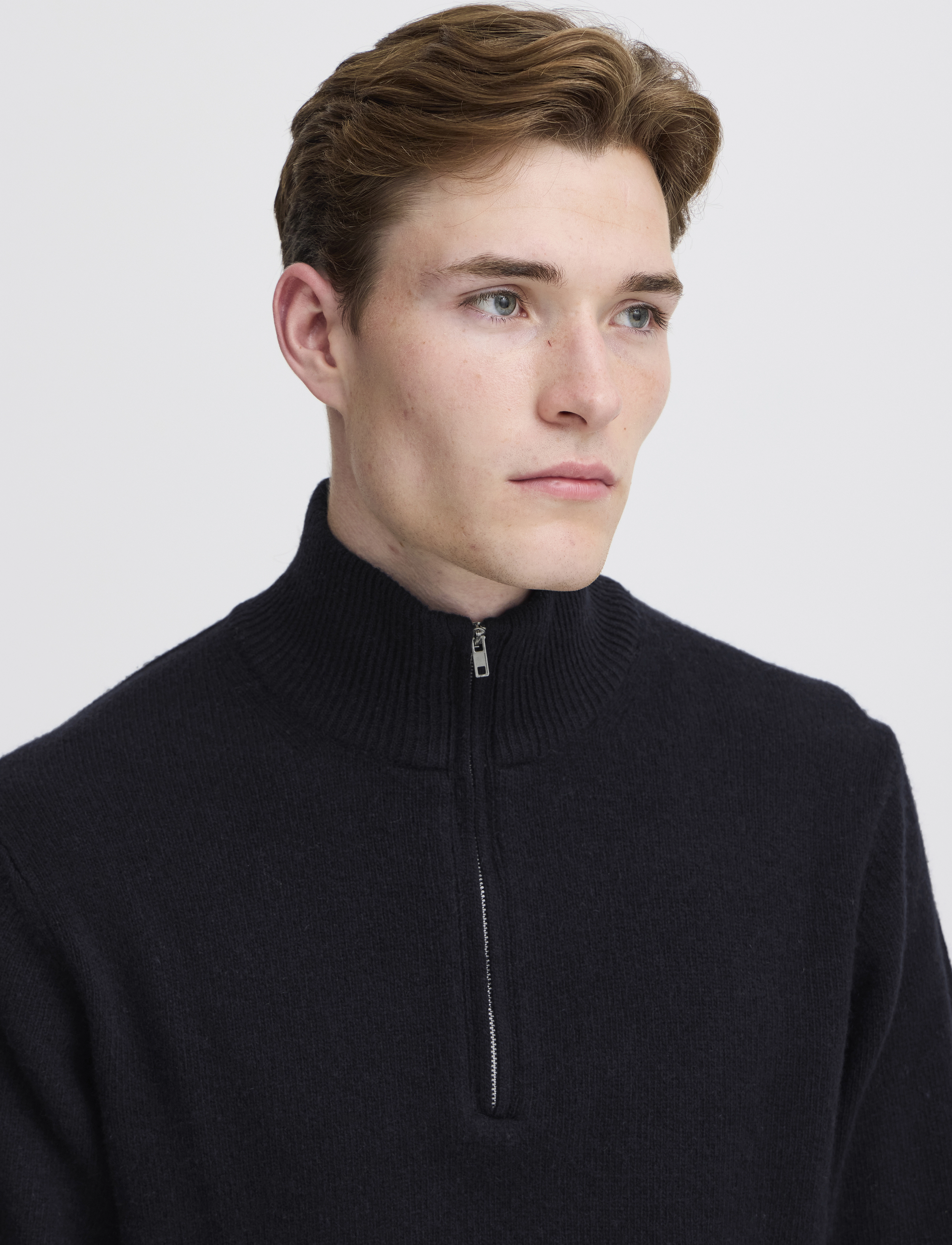 Casual Friday - CFKARL HALFZIP LAMBSWOOL KNIT - dark navy - 5