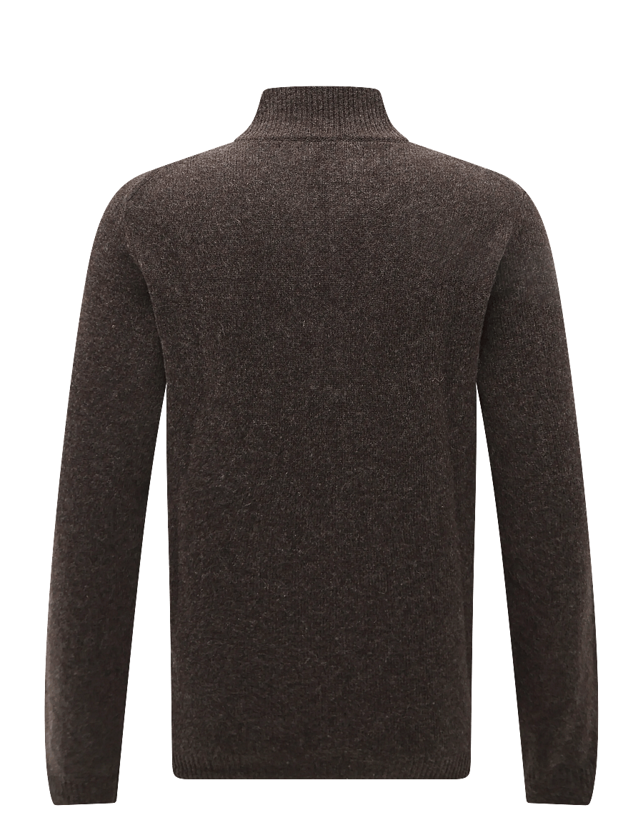 Casual Friday - CFKARL HALFZIP LAMBSWOOL KNIT - half zip jumpers - demitasse melange - 1