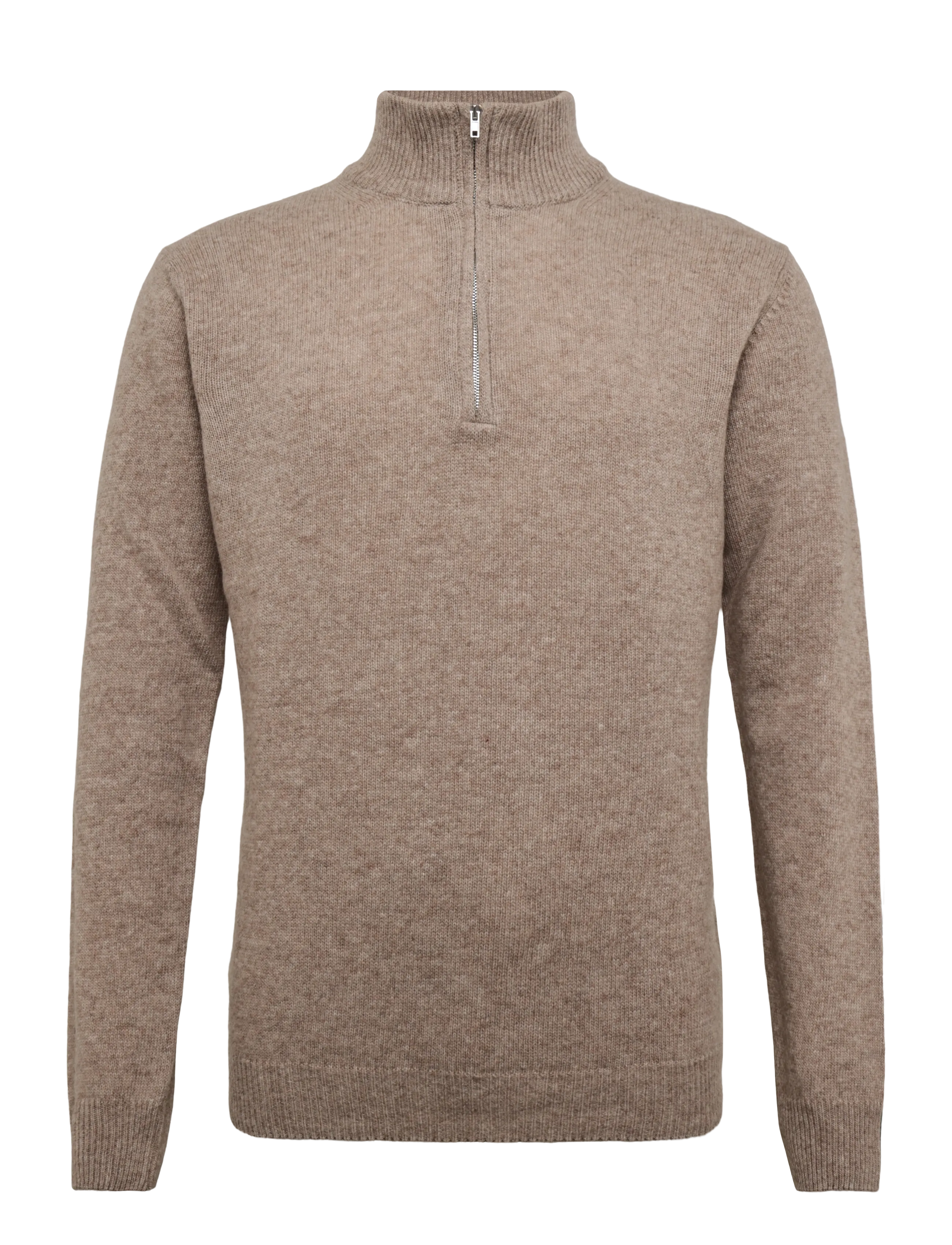 Casual Friday CFKARL HALFZIP LAMBSWOOL KNIT - Kleidung - SILVER MINK / beige