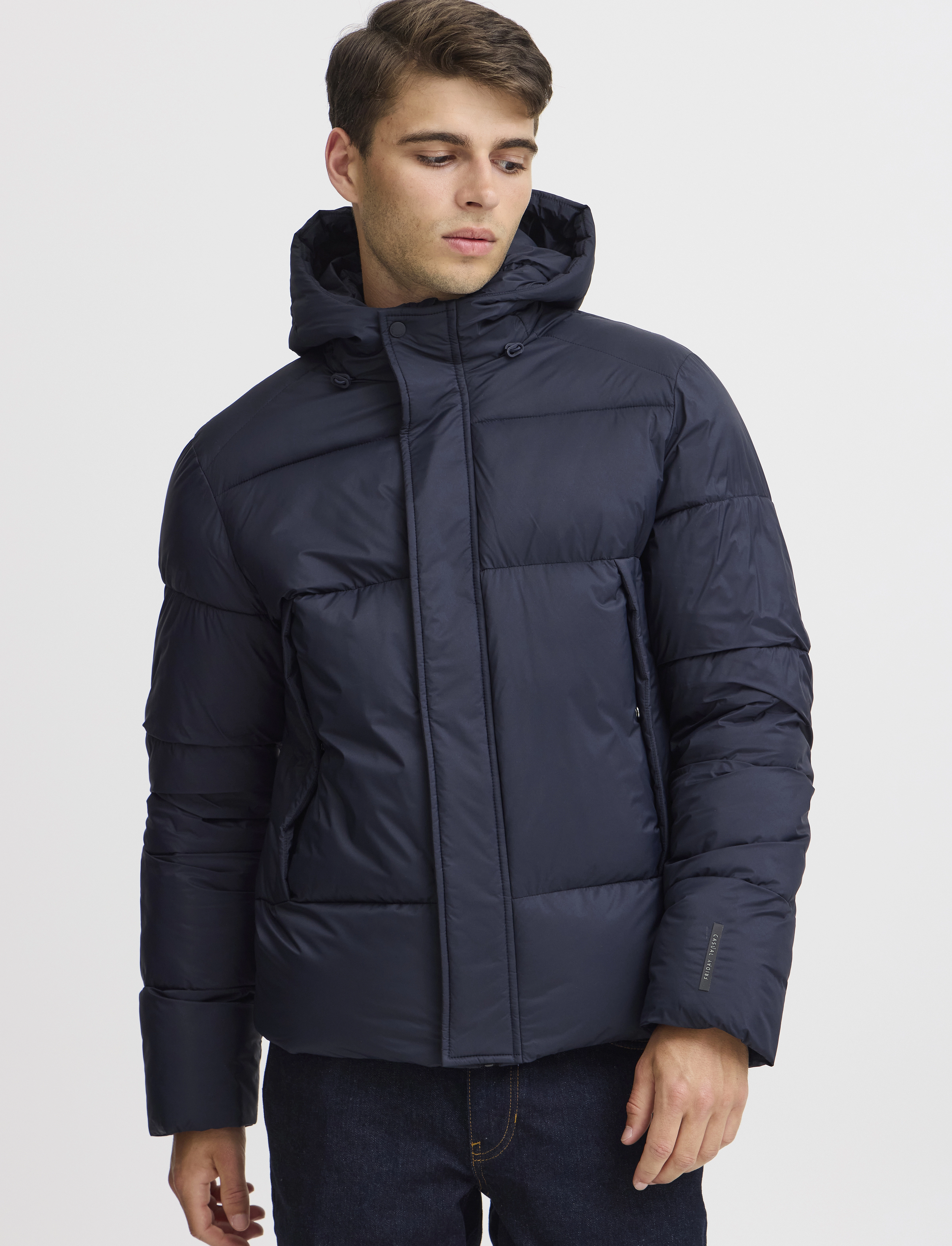 Casual Friday - CFAUSTIN short puffer jacket - dark navy - 4