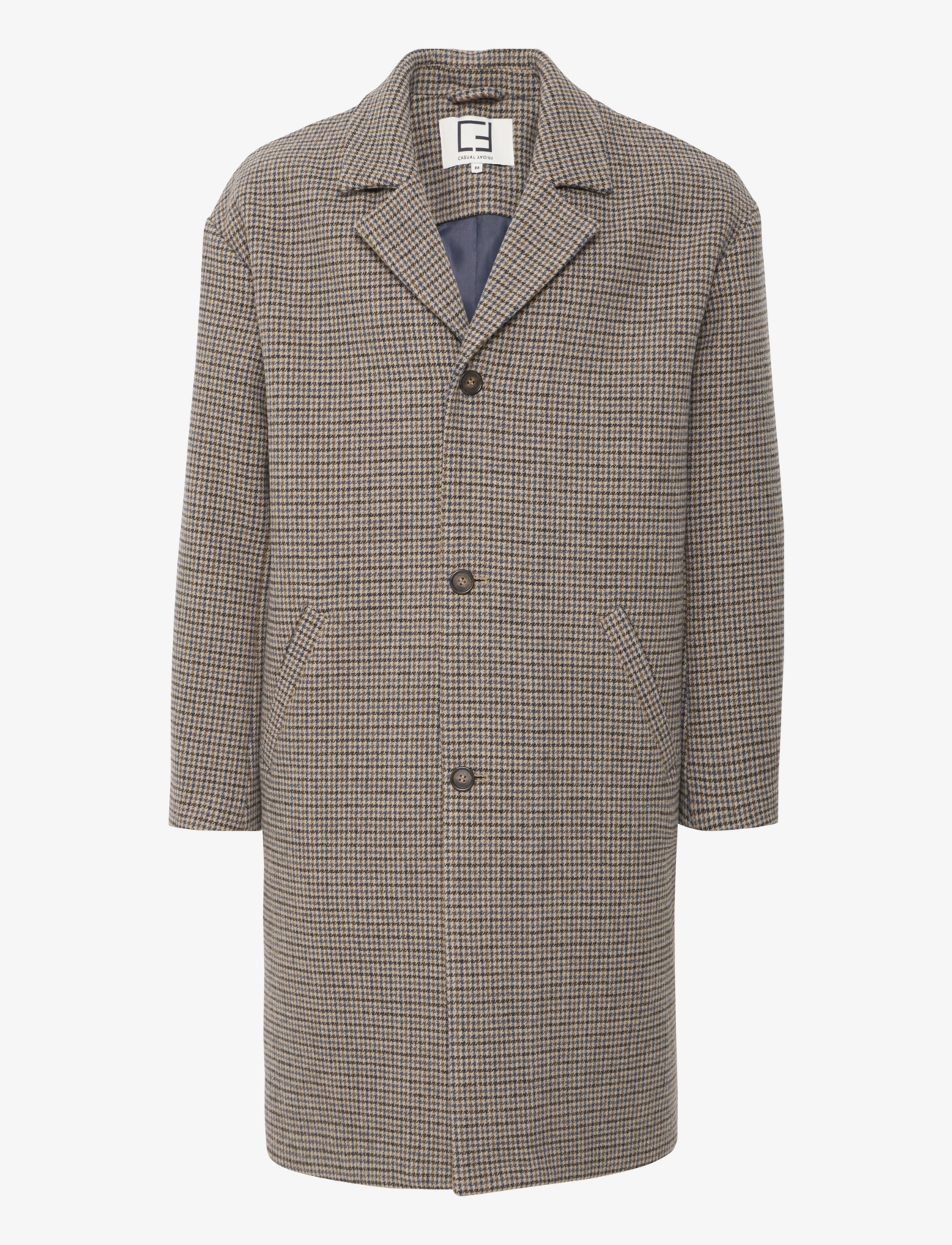 Casual Friday - CFCLAES houndstooth cheked relaxed - silver mink - 1