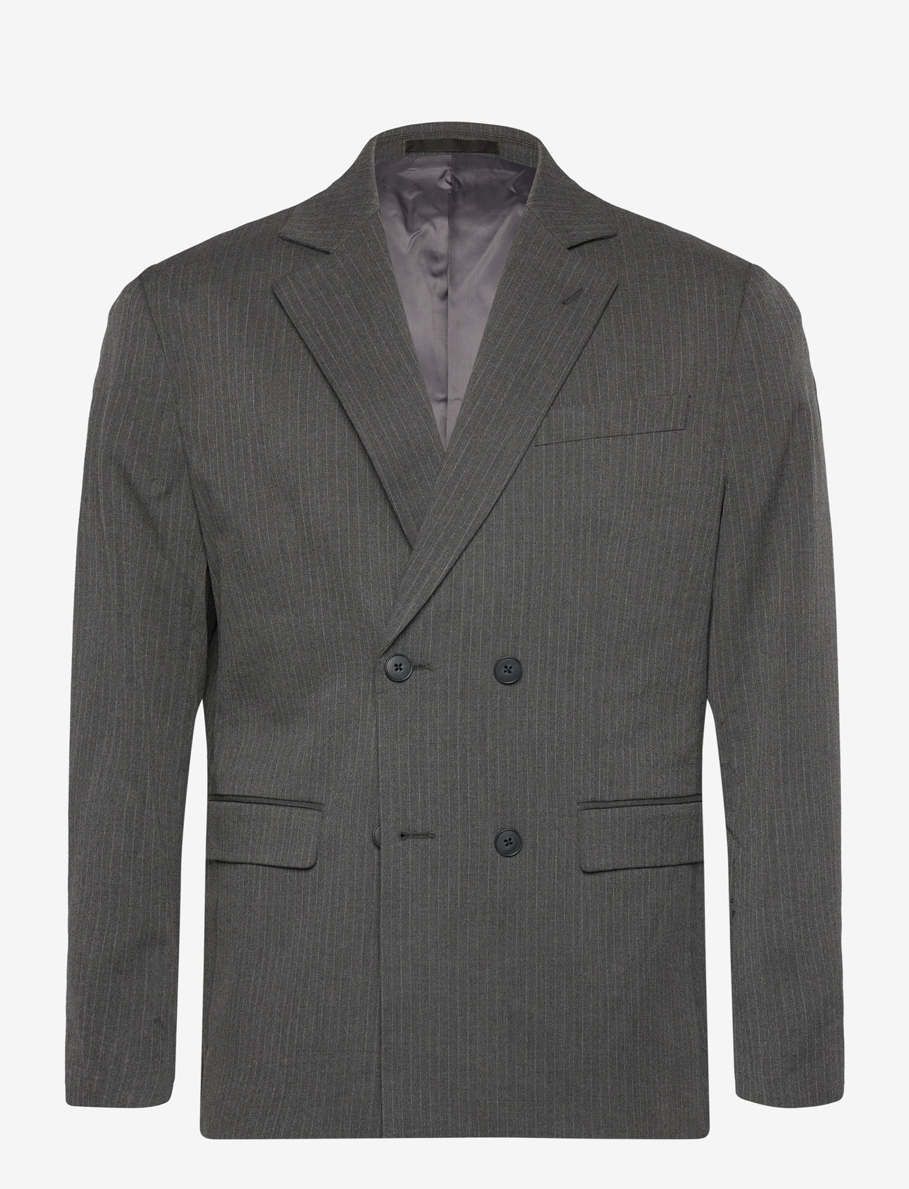 Casual Friday - CFBRUCE pinstriped relaxed blazer - dark grey melange - 1