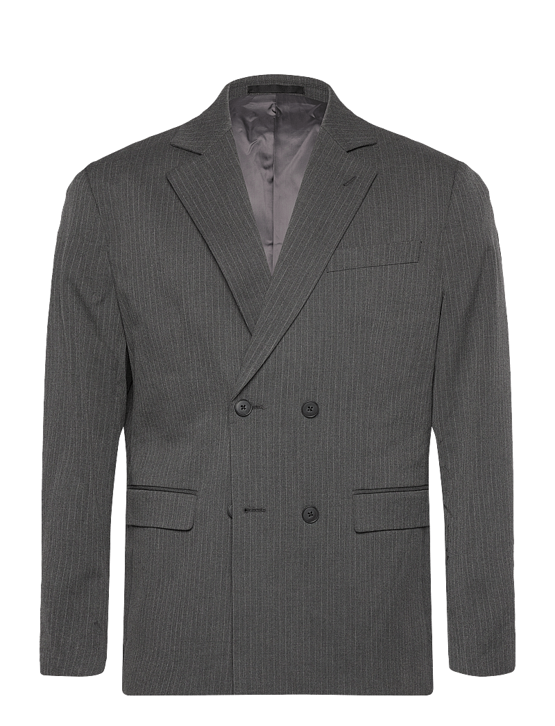 Casual Friday - CFBRUCE pinstriped relaxed blazer - zweireiher - dark grey melange - 1