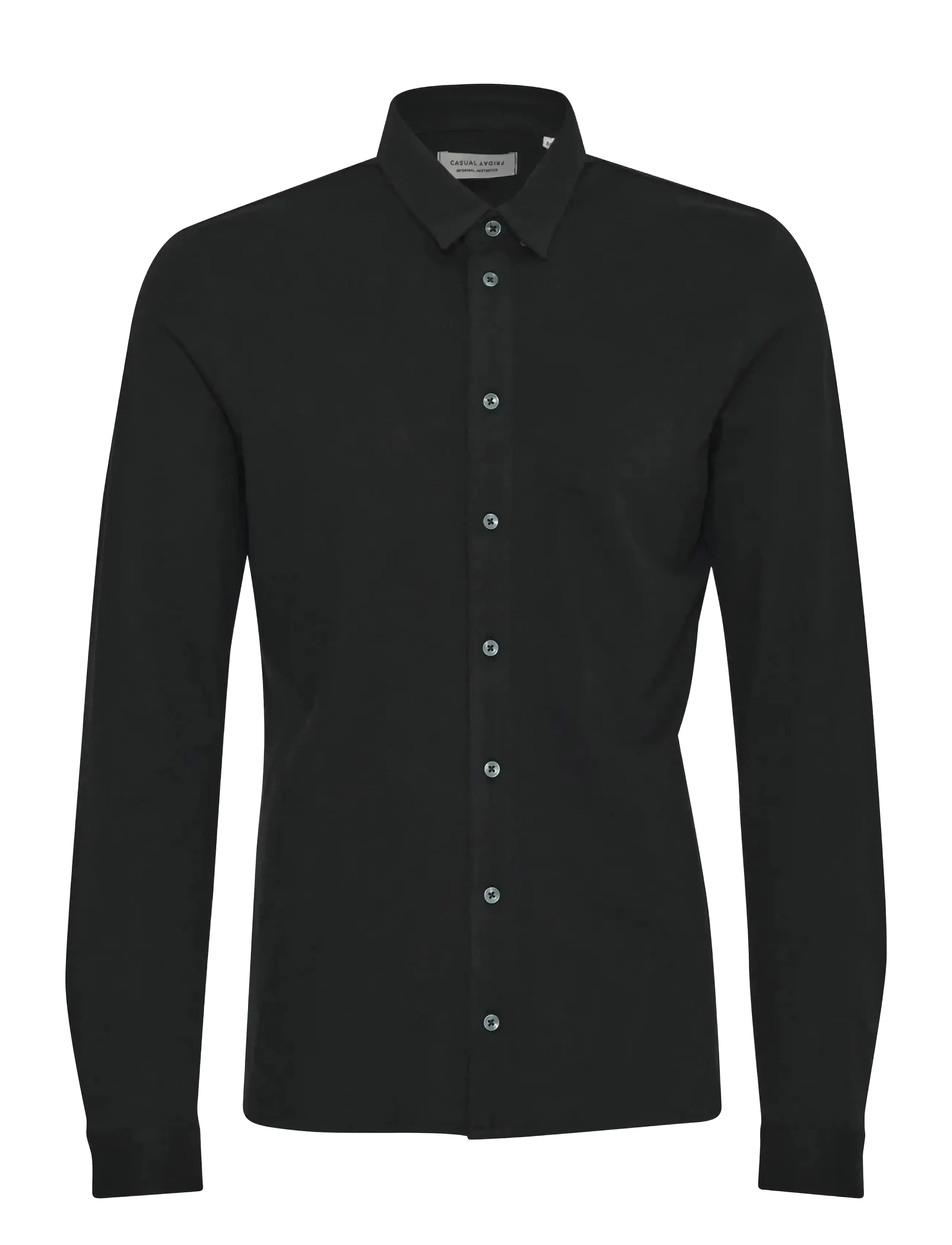 CASUAL FRIDAY Cfarthur Ls Bu Jersey Piquet Schwarz - XL - Herren