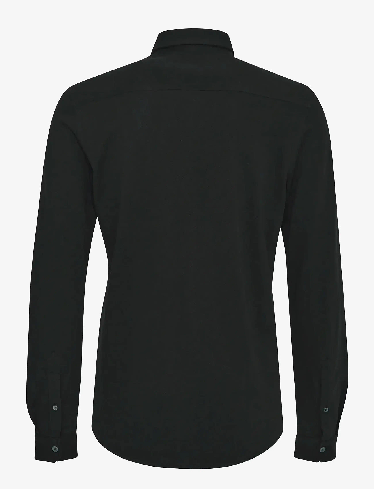 Casual Friday - CFARTHUR LS BU JERSEY PIQUET - casual skjortor - black beauty - 2