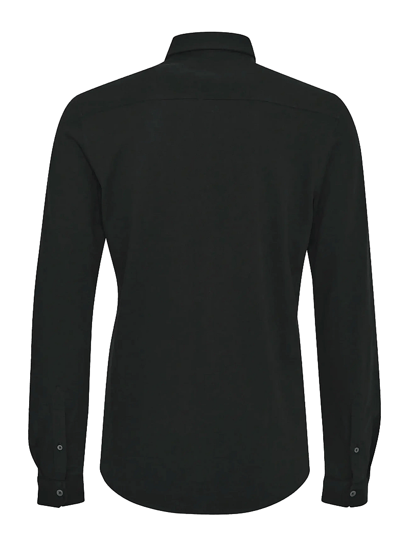 Casual Friday - CFARTHUR LS BU JERSEY PIQUET - casual skjortor - black beauty - 2