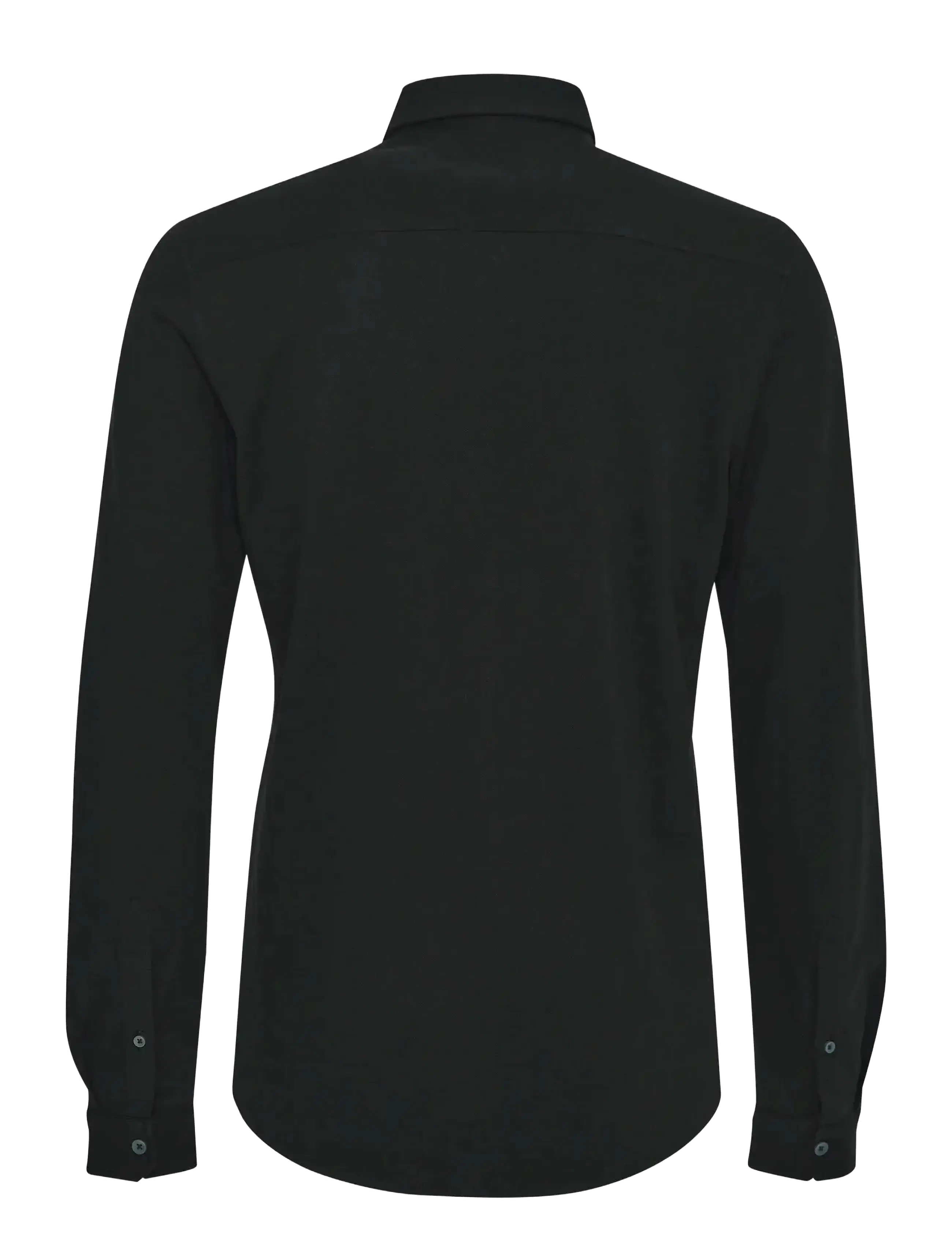 Casual Friday - CFARTHUR LS BU JERSEY PIQUET - chemises décontractées - black beauty - 2