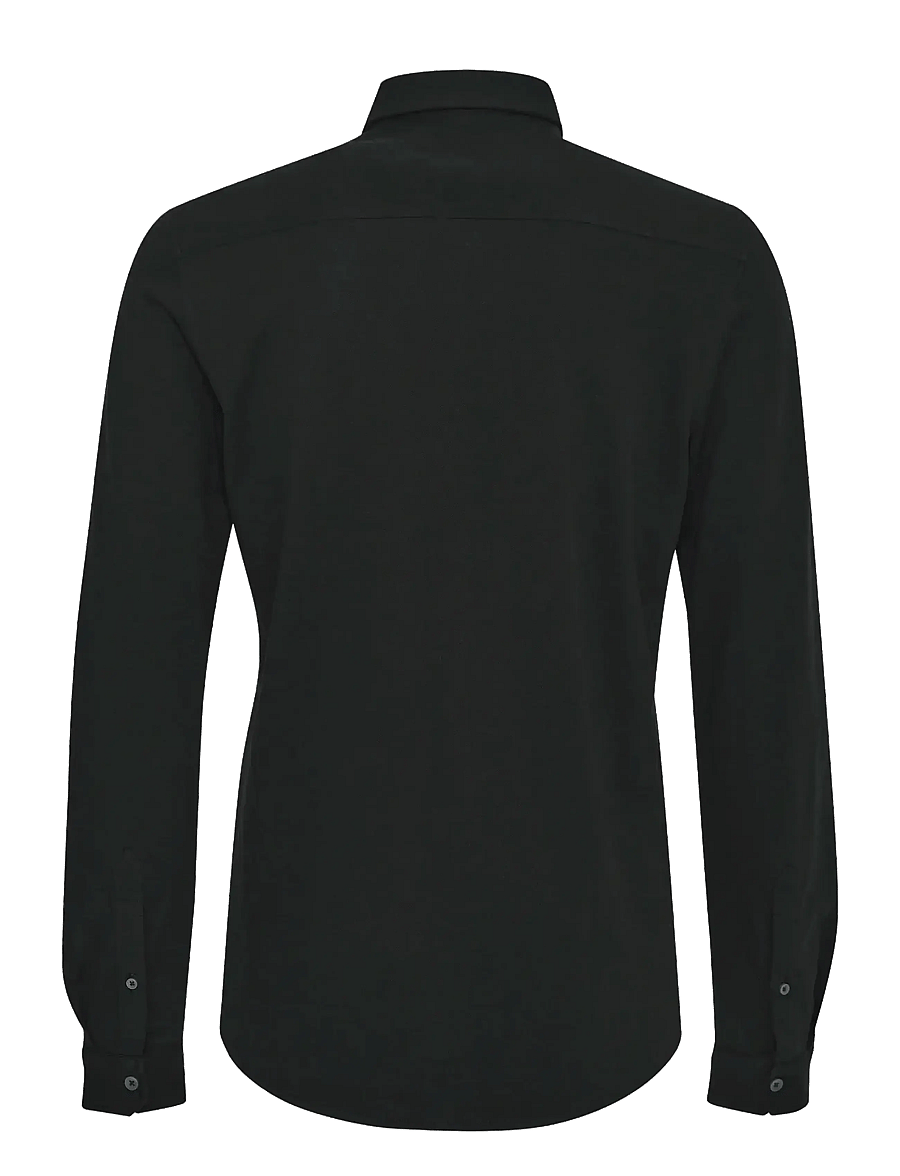 Casual Friday - CFARTHUR LS BU JERSEY PIQUET - casual shirts - black beauty - 2