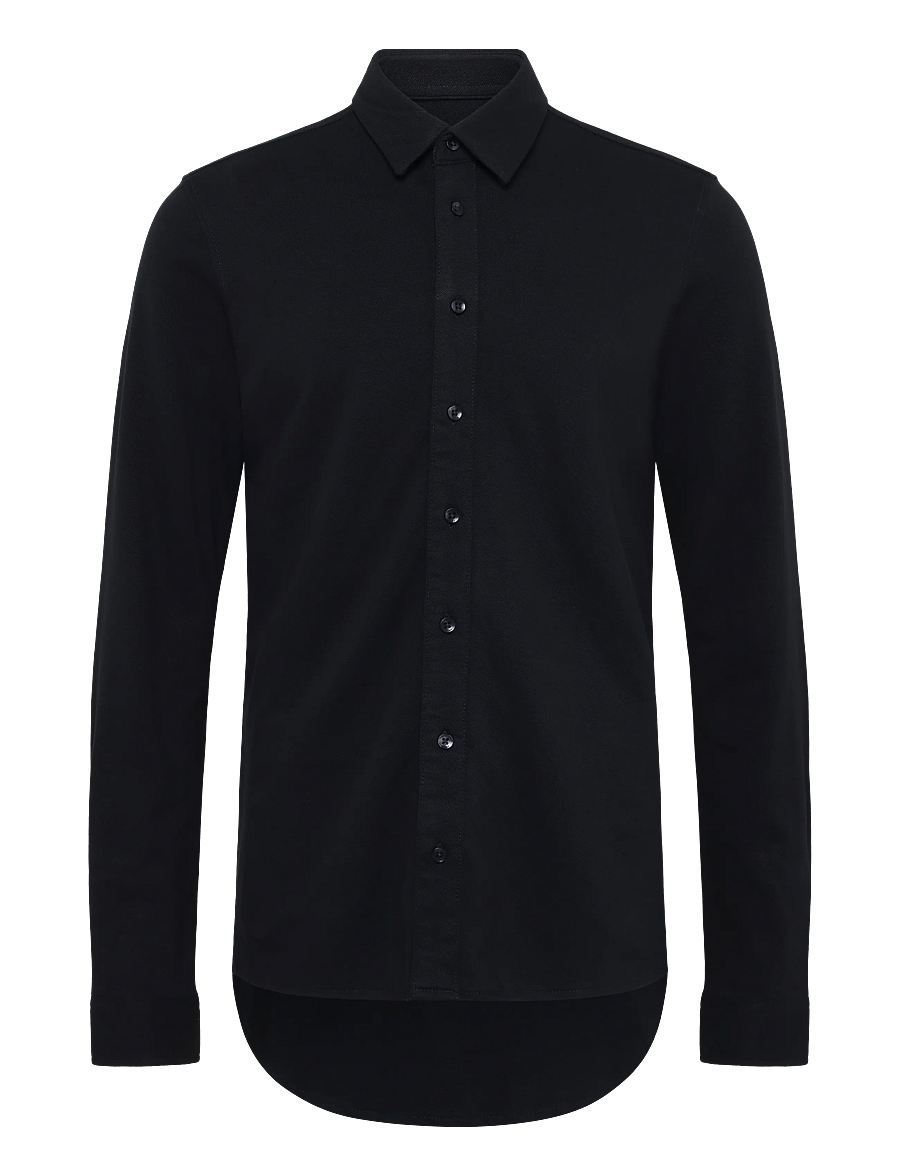 Casual Friday - CFARTHUR LS BU JERSEY PIQUET - freizeithemden - dark navy - 0